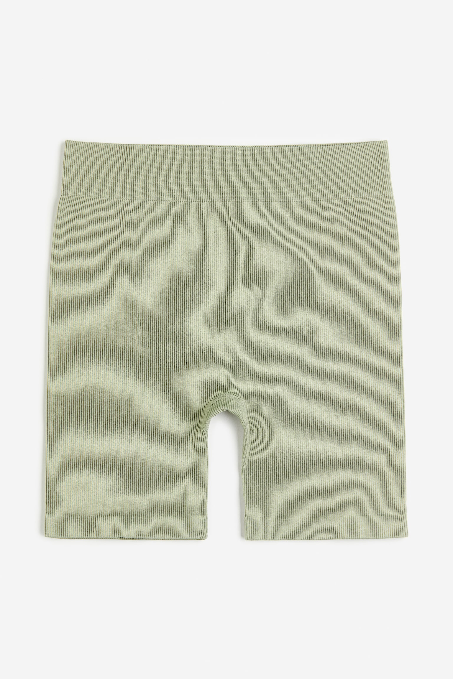 Seamless biker shorts - Light khaki green/Black - 3