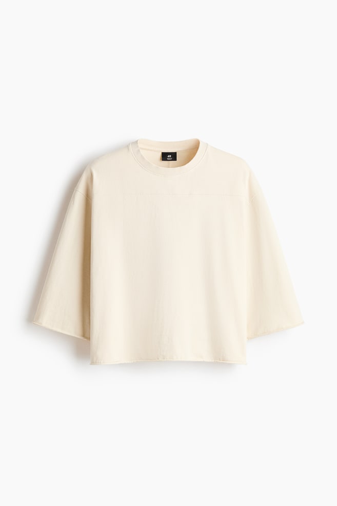 Oversized Fit Boxy t-shirt - Cream - 1