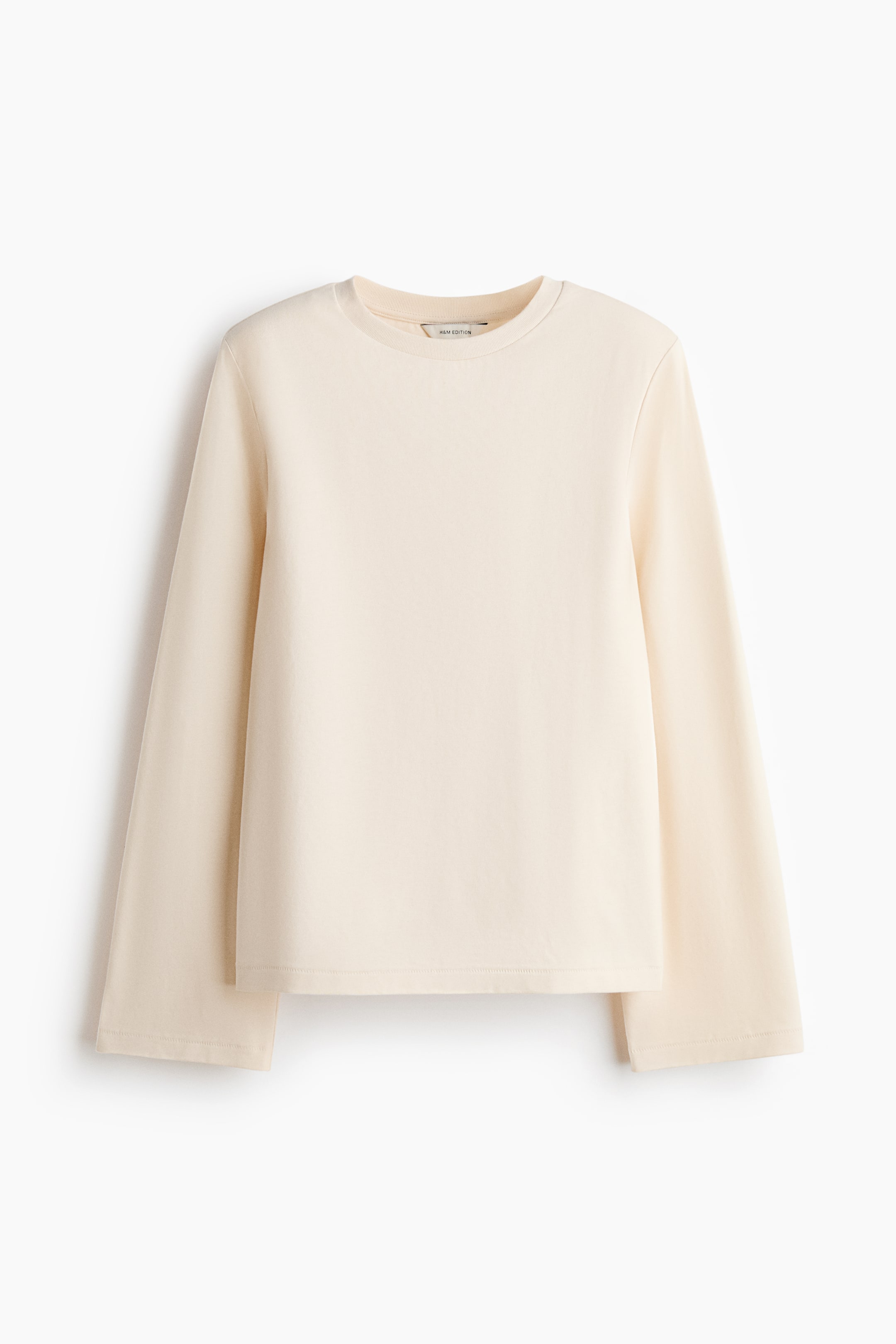 View larger image: Top with Shoulder Pads - Light beige - Ladies | H&M CA 1