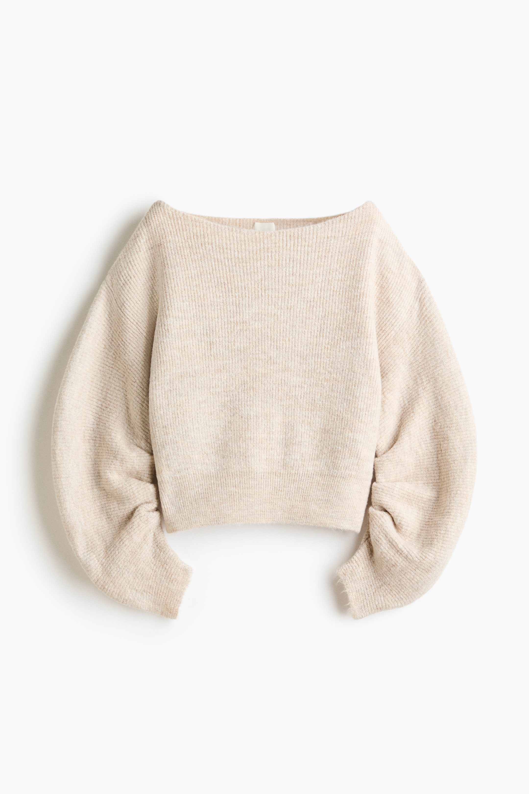 View larger image: Oversized boat-neck jumper - Light beige marl - Ladies | H&M IE 1