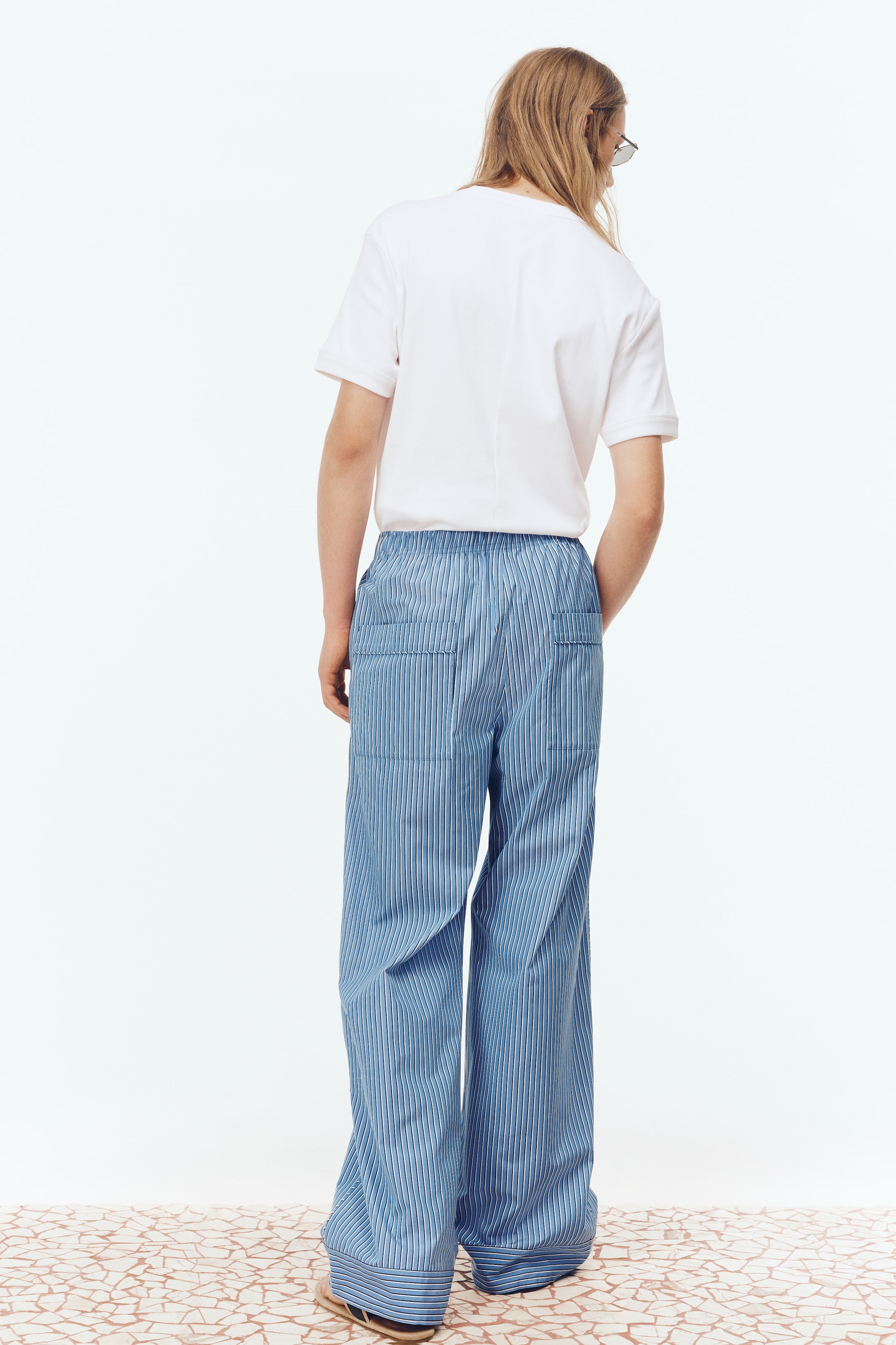 Мужские брюки H&M Loose-Fit Pima Cotton Pants — фото 6