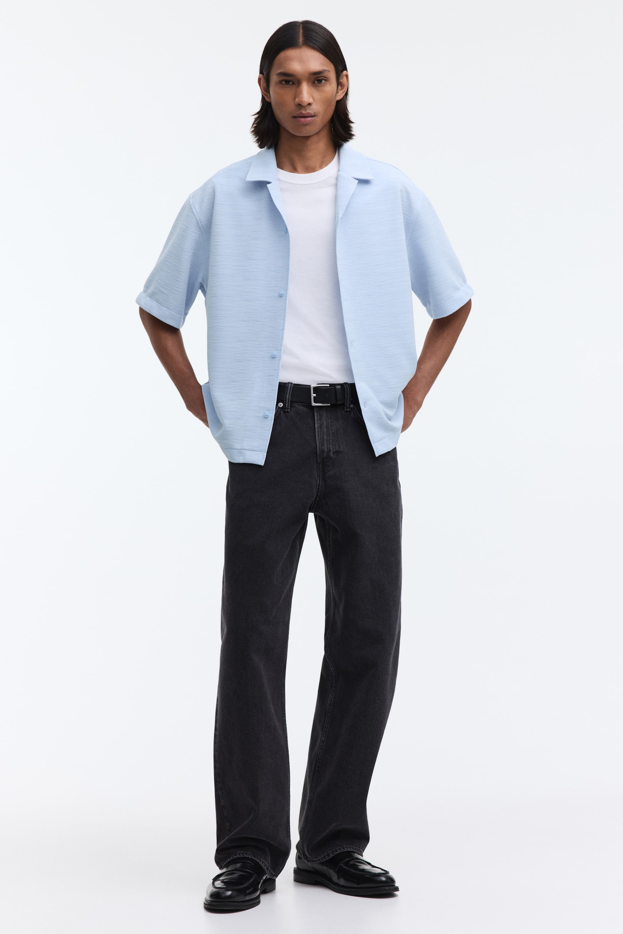 Мужские рубашки H&M Loose-Fit Resort Shirt — фото 3
