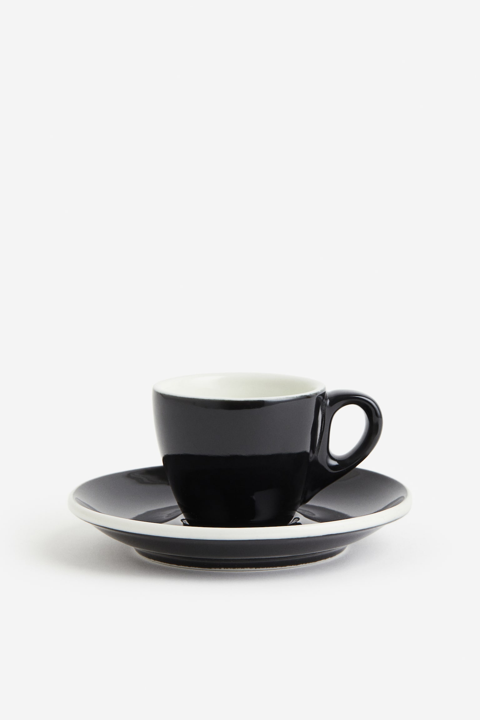 Taza y platillo para expreso - Negro