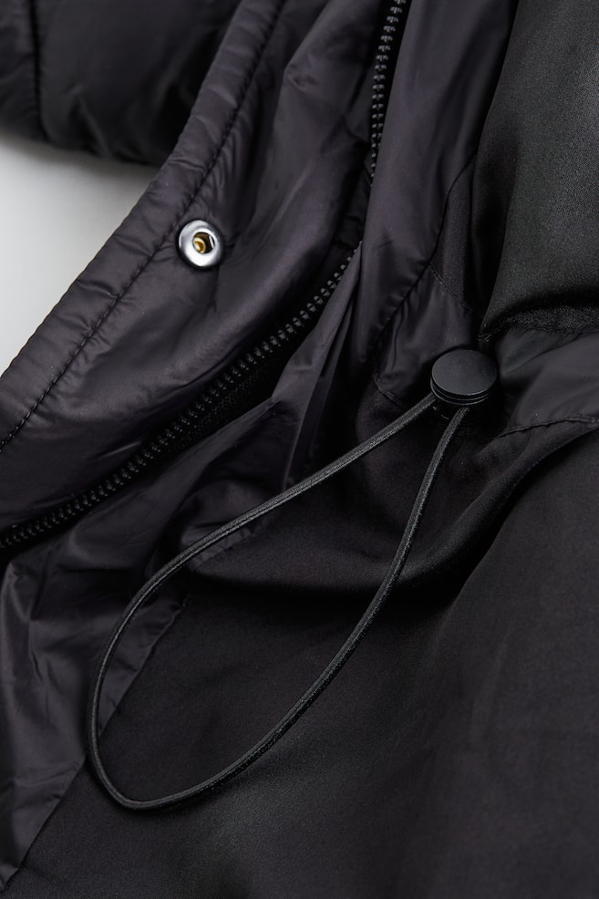 Hooded puffer coat - Black - 6
