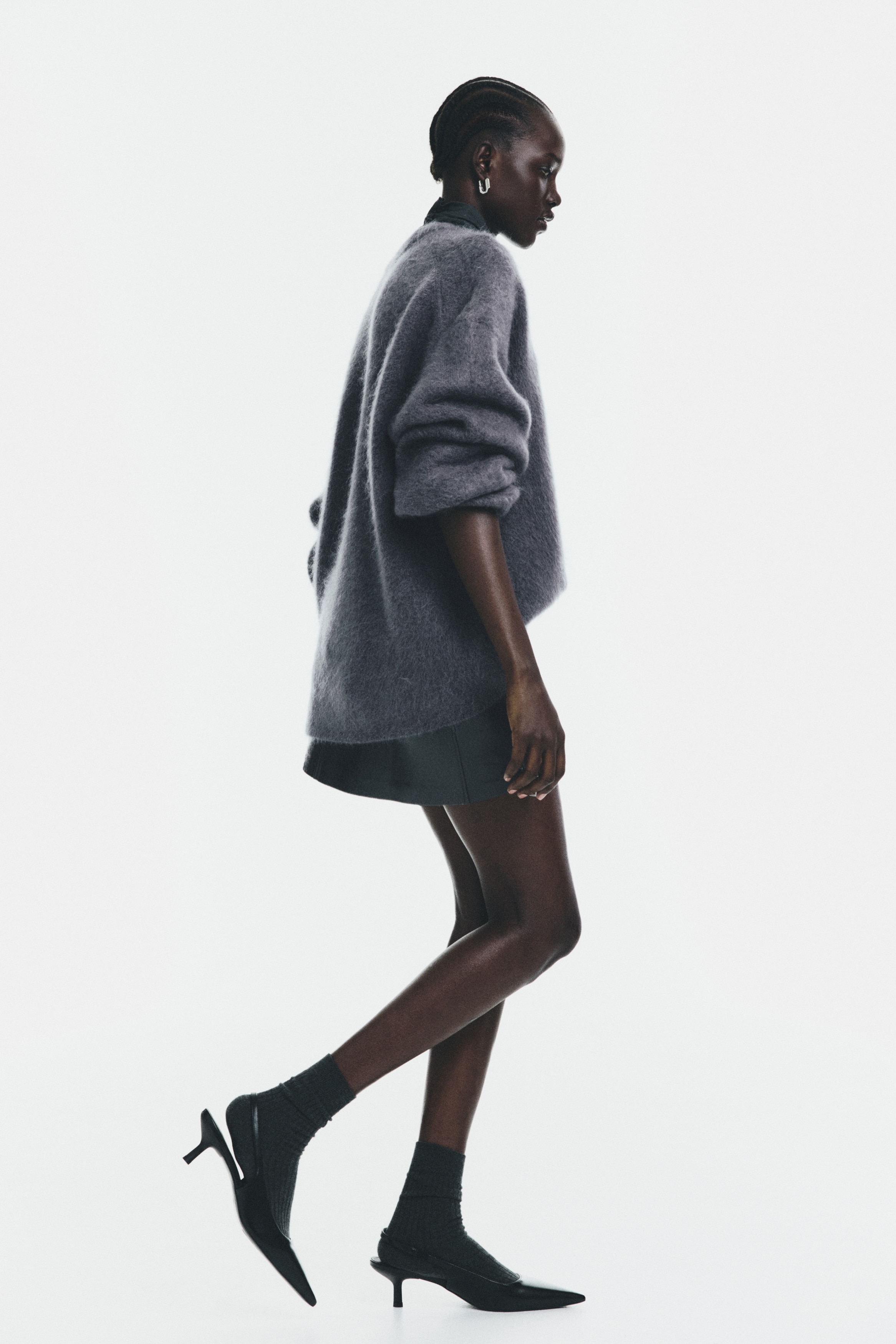 Oversized mohair-blend jumper
