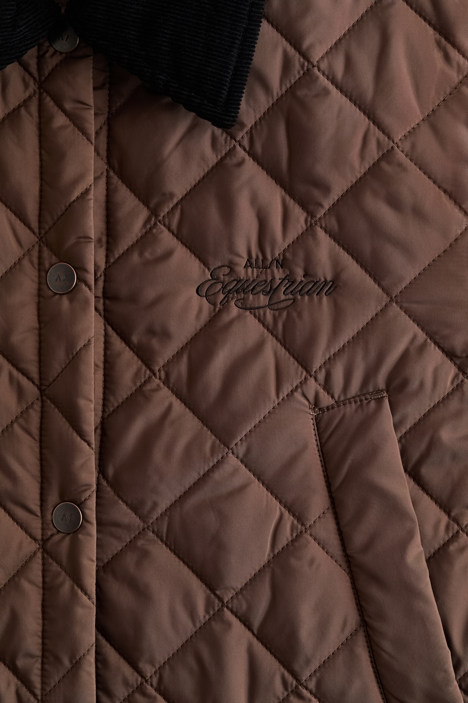 Quilted stable jacket - Brown - 4