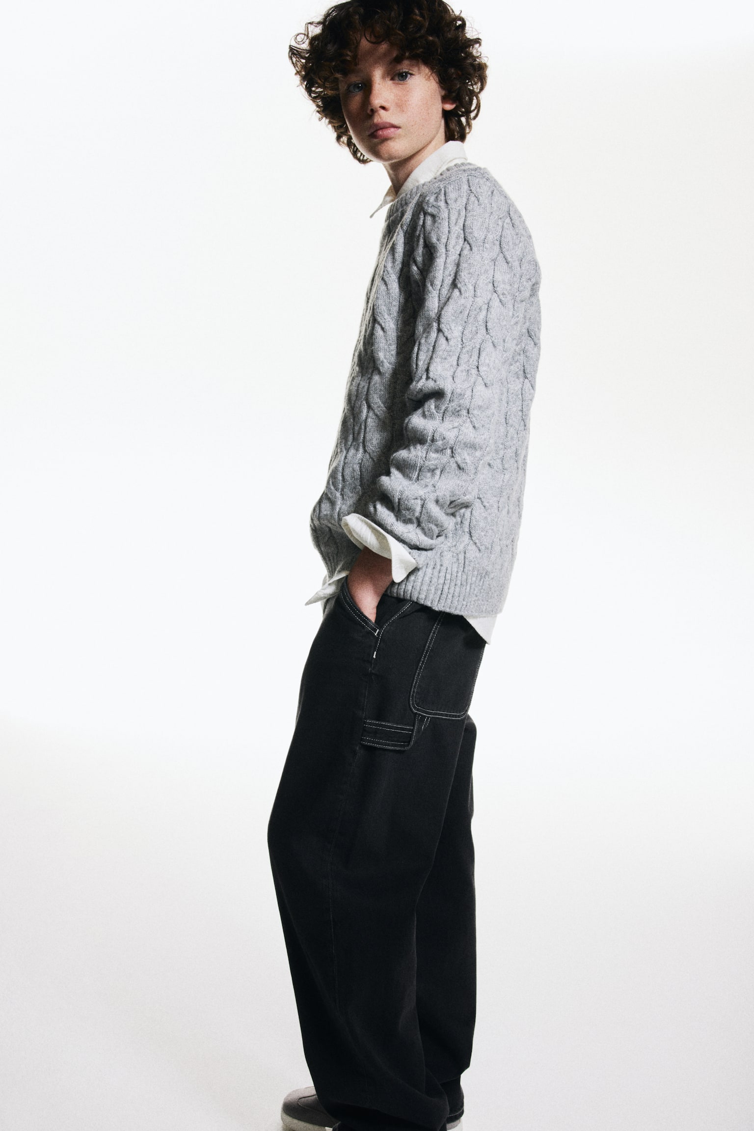 Loose Fit Carpenter Jeans - Denim black/Beige/Light denim blue/Dark denim blue