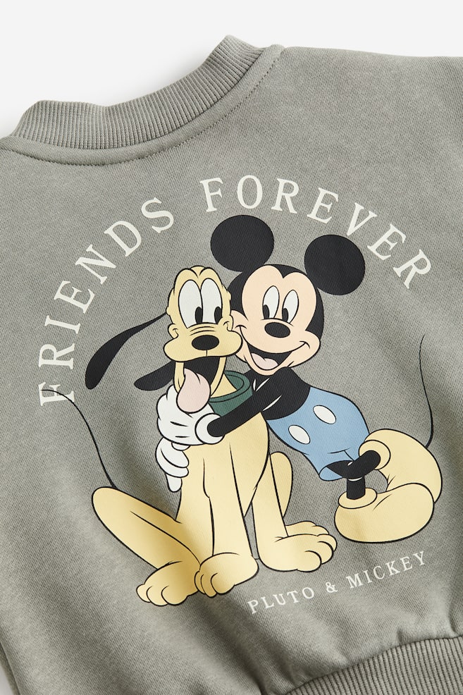 2-delt sweatshirtsæt - Kakigrøn/Mickey Mouse - 3