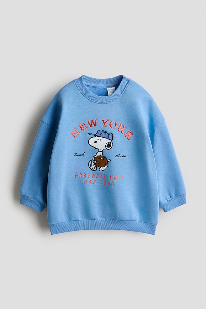 Printed Sweatshirt - Blue/Snoopy/Dark red/Mickey Mouse/White/Mickey Mouse/Light blue/Mickey Mouse/Light gray/Mickey Mouse - 1