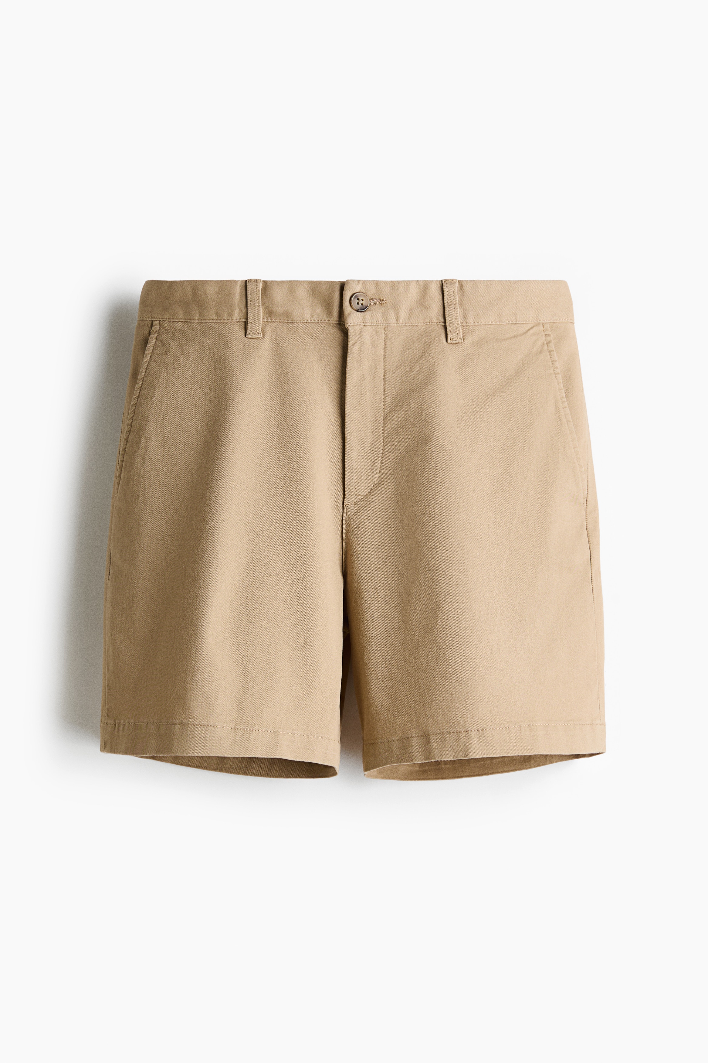 Regular-Fit Cotton Chino Shorts - Beige/Light beige/Navy blue