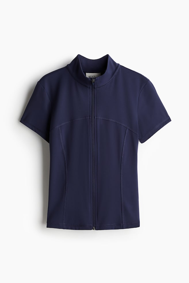 Kurzarm-Laufjacke mit ShapeMove™ - Marineblau - 1