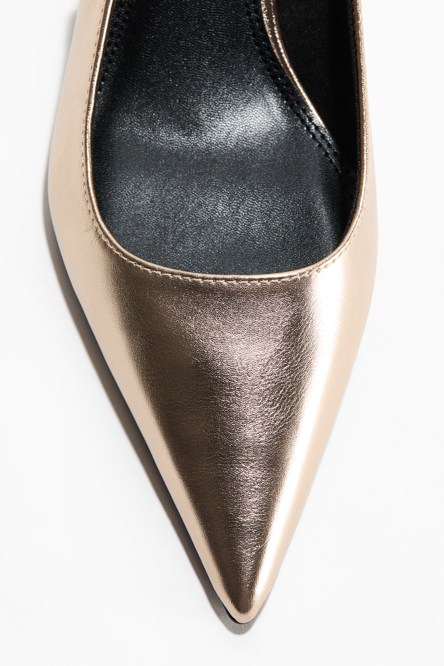 Женские туфли H&M Kitten-Heeled Slingbacks, цвет: Золотой — фото 2