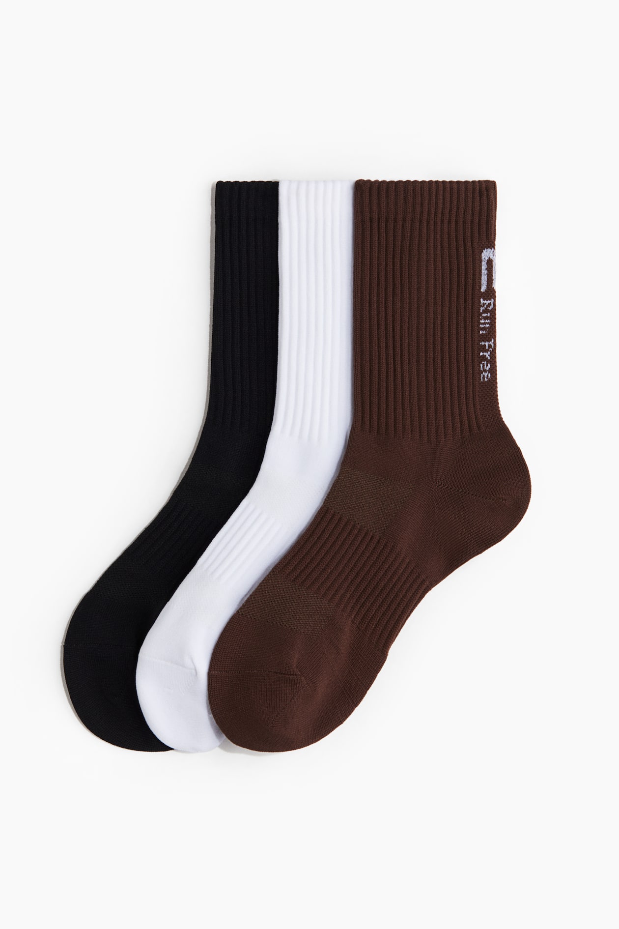 Lot de 3 paires de chaussettes de sport DryMove™ - Marron chaud/noir/blanc - FEMME | H&M FR