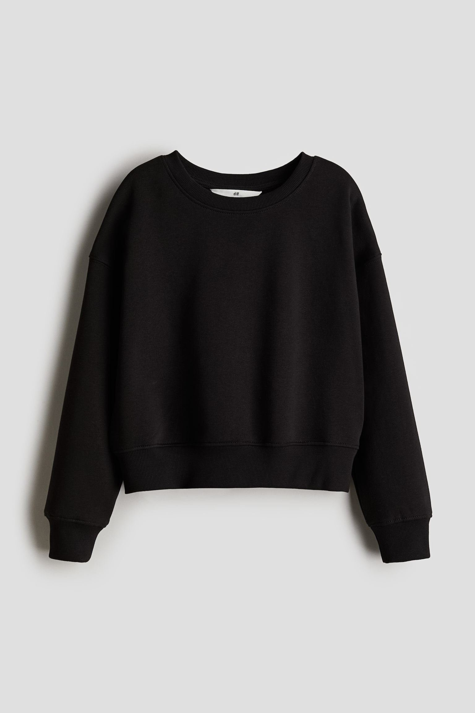 Crew-neck sweatshirt - Black/Light beige/Light grey/Dark greige marl/White - 1