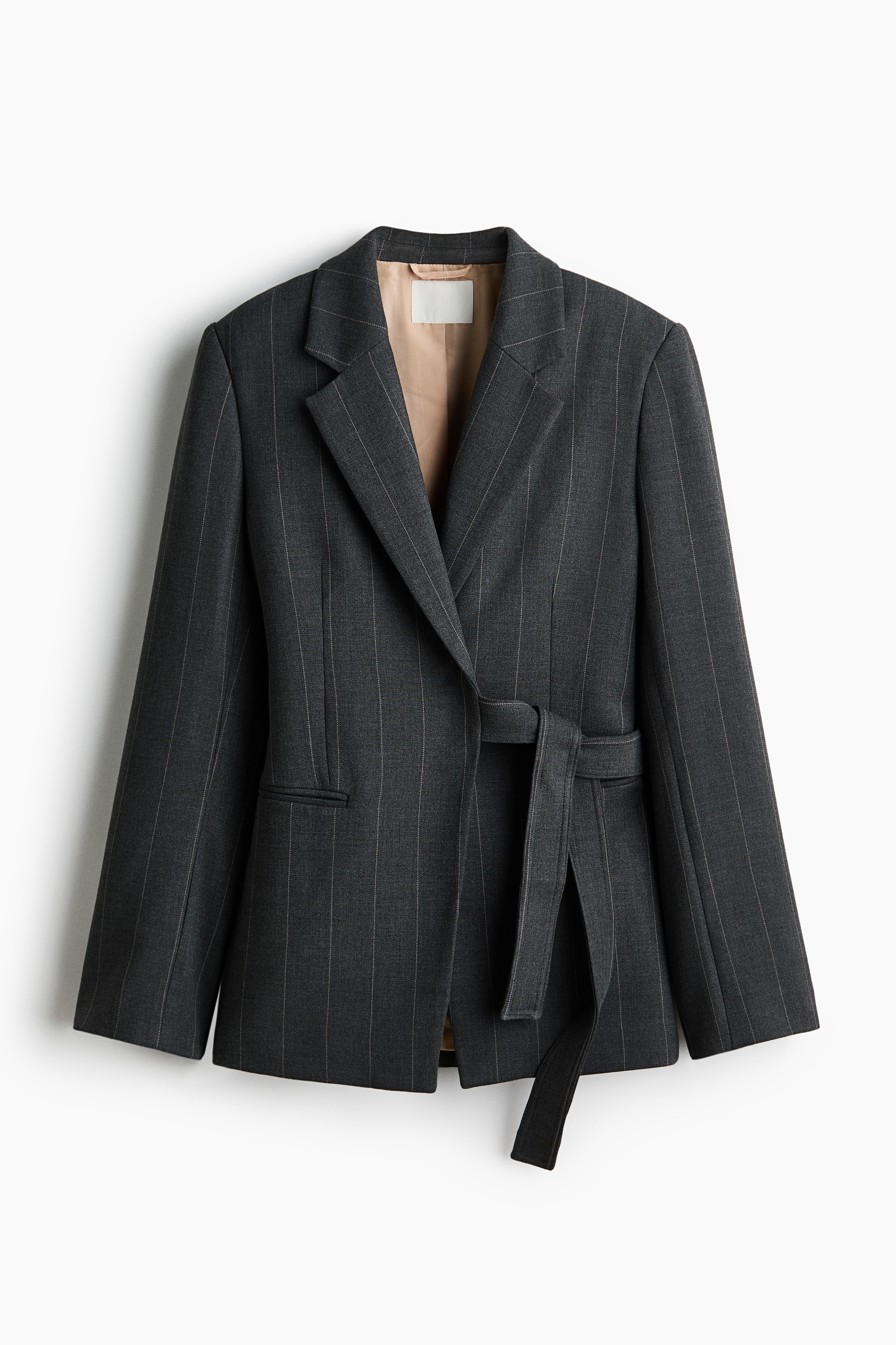 H & M - Blazer im Wickelschnitt - Grau - Damen