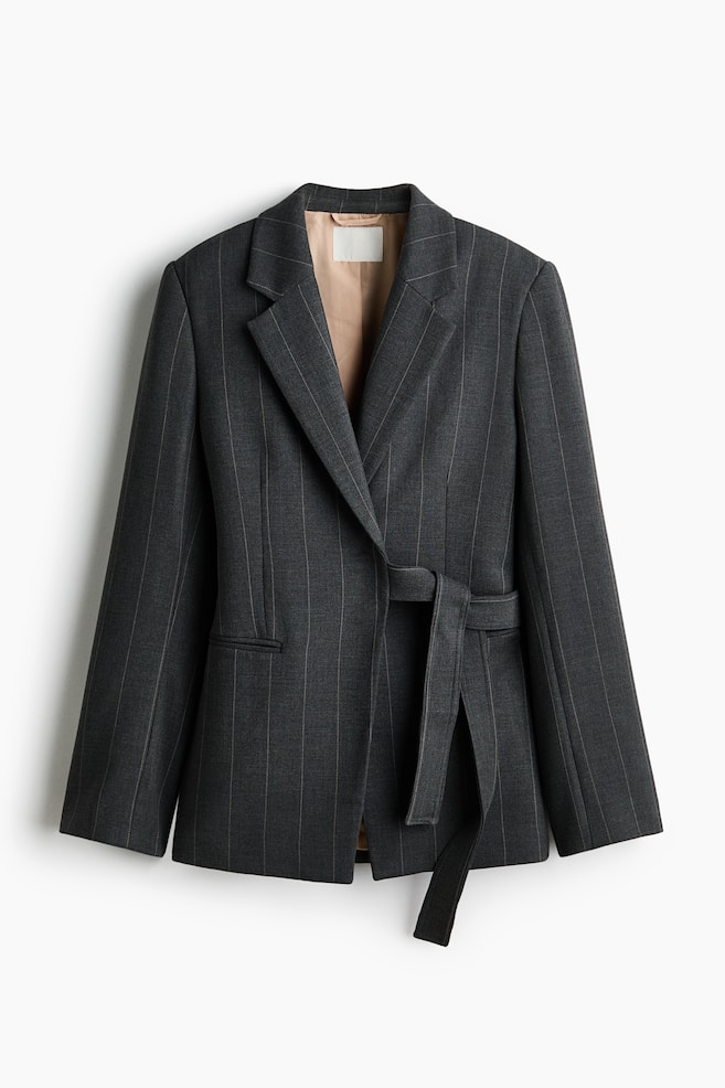 Blazer cruzado - Gris oscuro/Franjas estrechas - 1