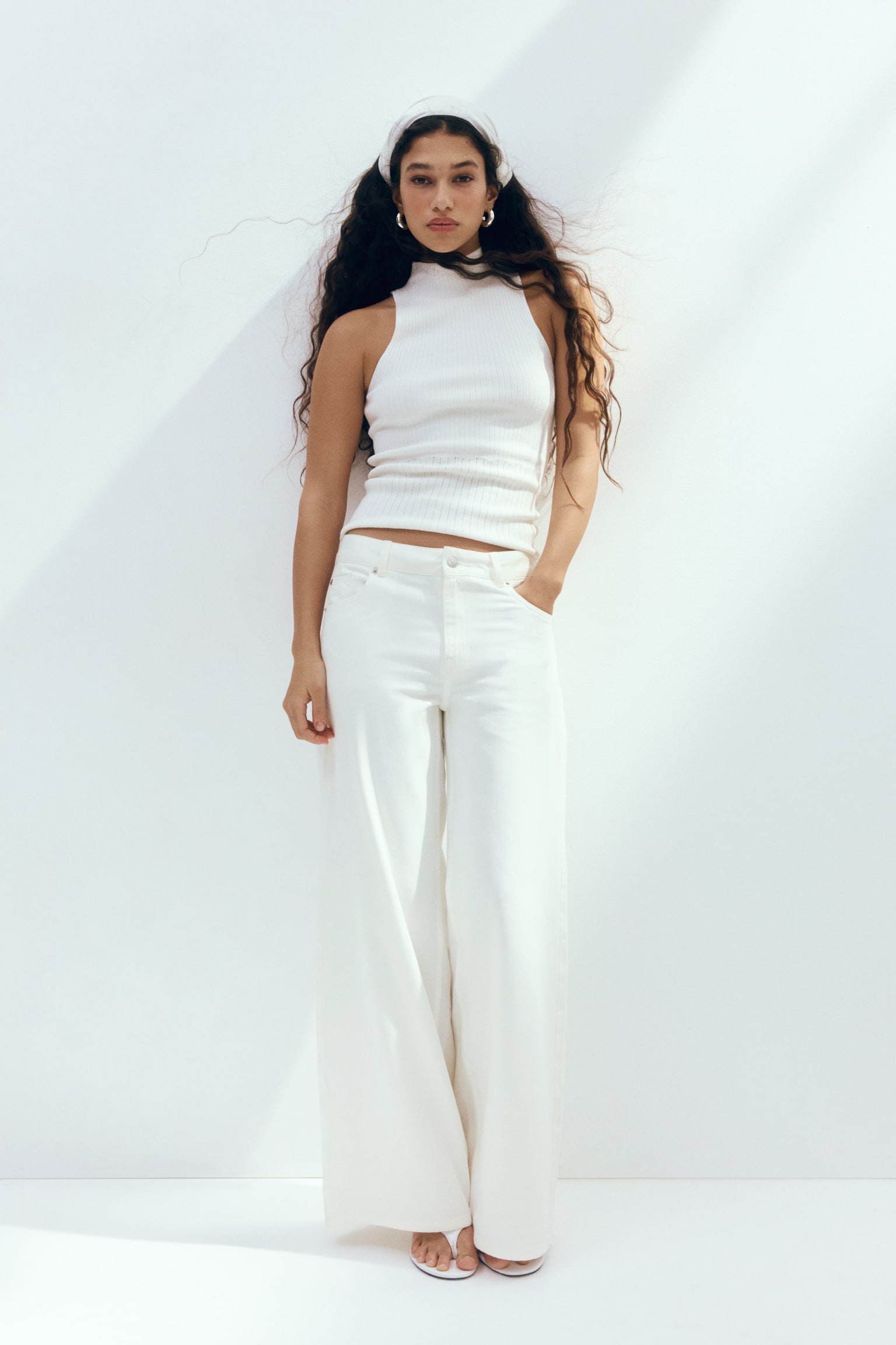 Wide Regular Waist Jeans - Crema/Blu denim/Grigio/Blu denim chiaro/Blu denim scuro - 4
