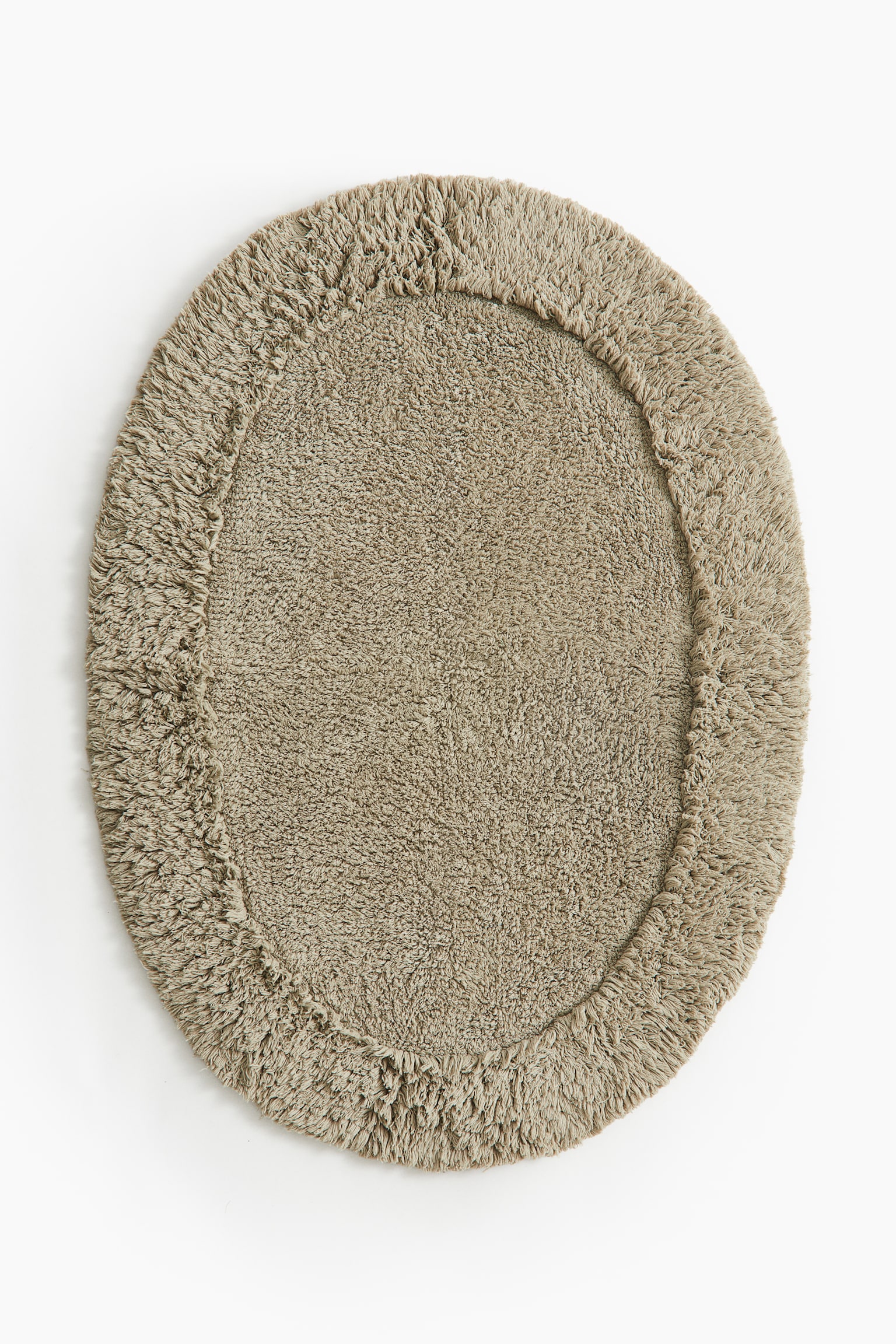 Oval tufted bath mat - Light khaki green - 1