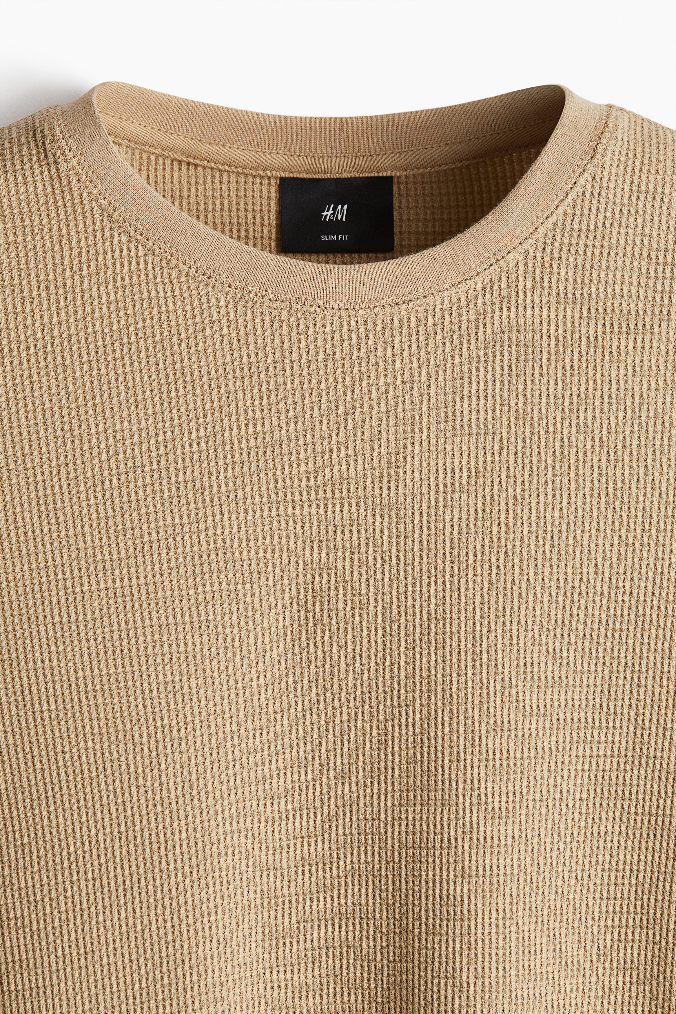 Slim Fit Waffled jersey top