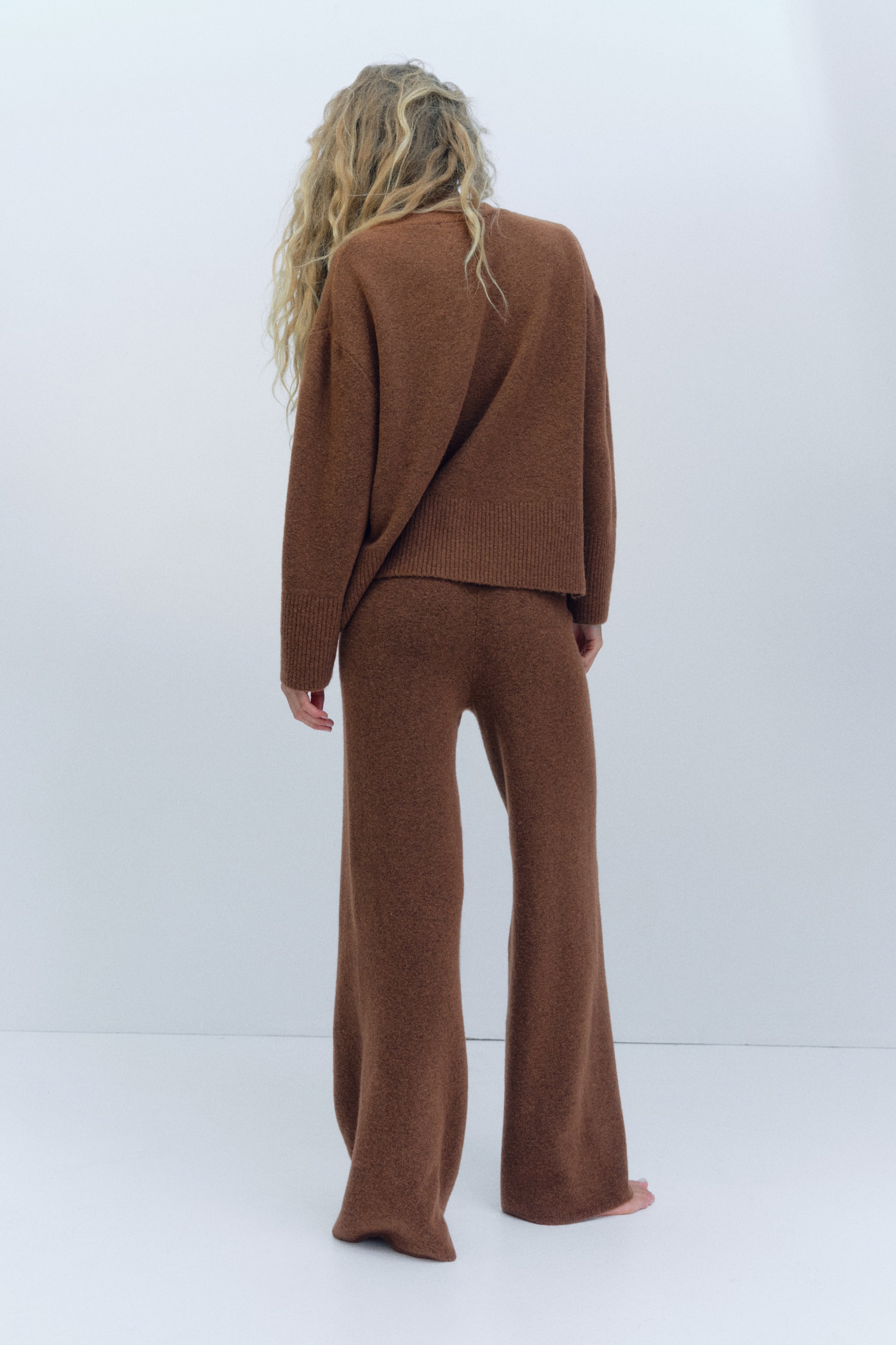 Wide-Leg Knit Pants