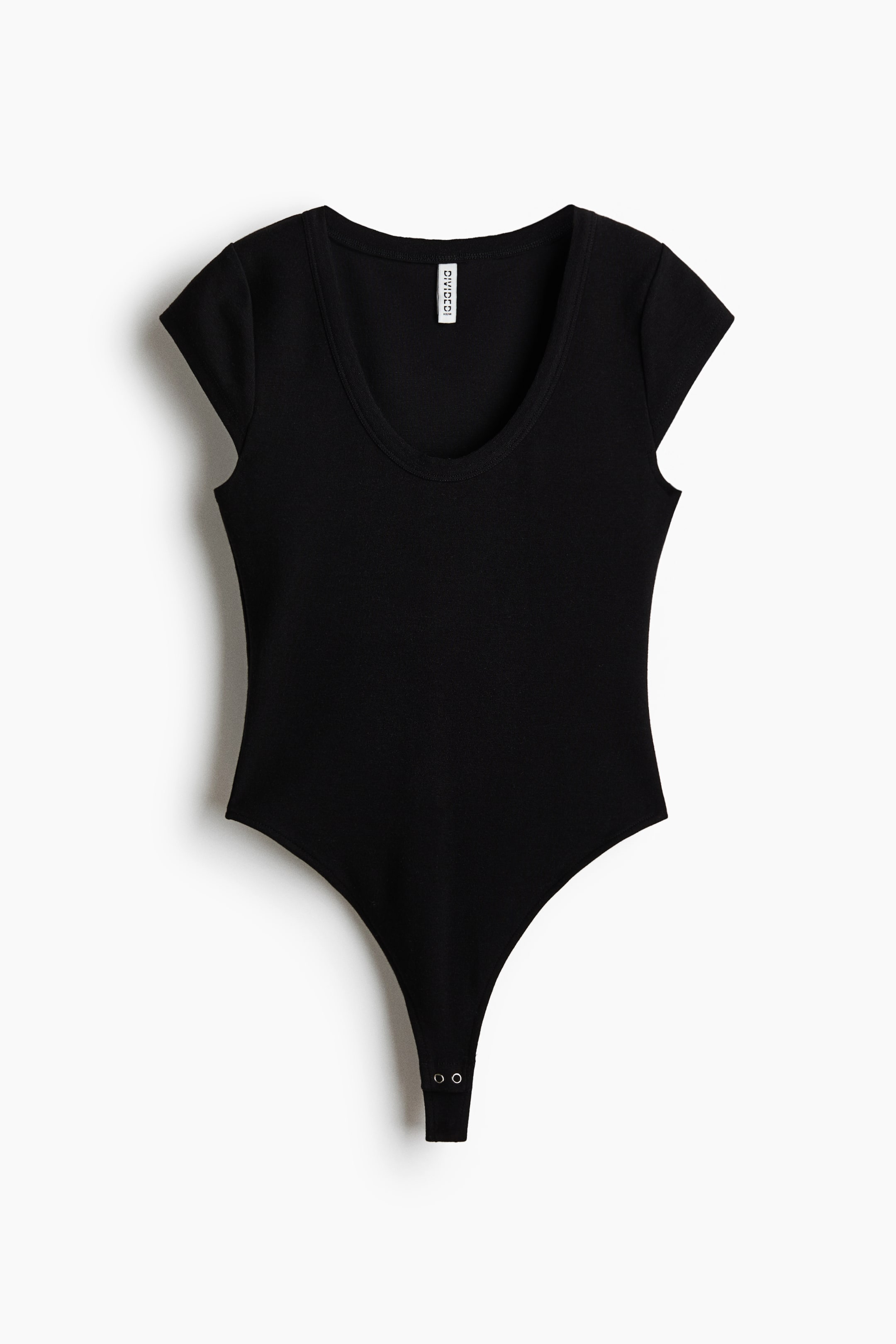 Cap-Sleeved Thong Bodysuit