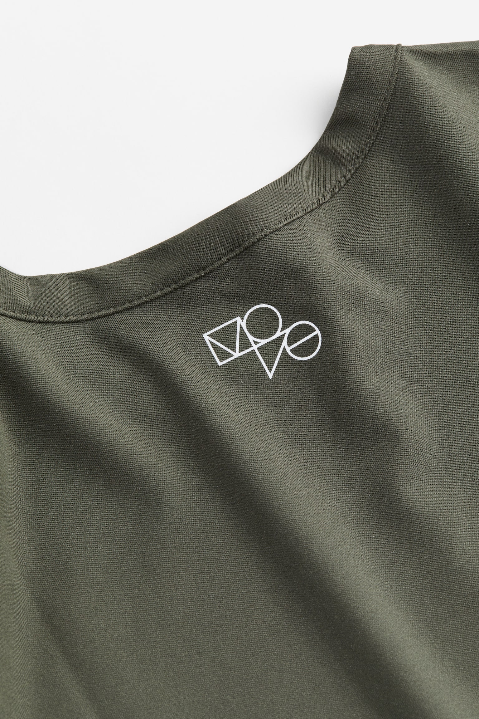 DryMove™ Cropped Activewear Tee - Dark khaki green/Black/Light blue/Red/Light pink/Khaki/Brown/White/Light beige/Lavender blue/Pink/Pigeon blue - 4