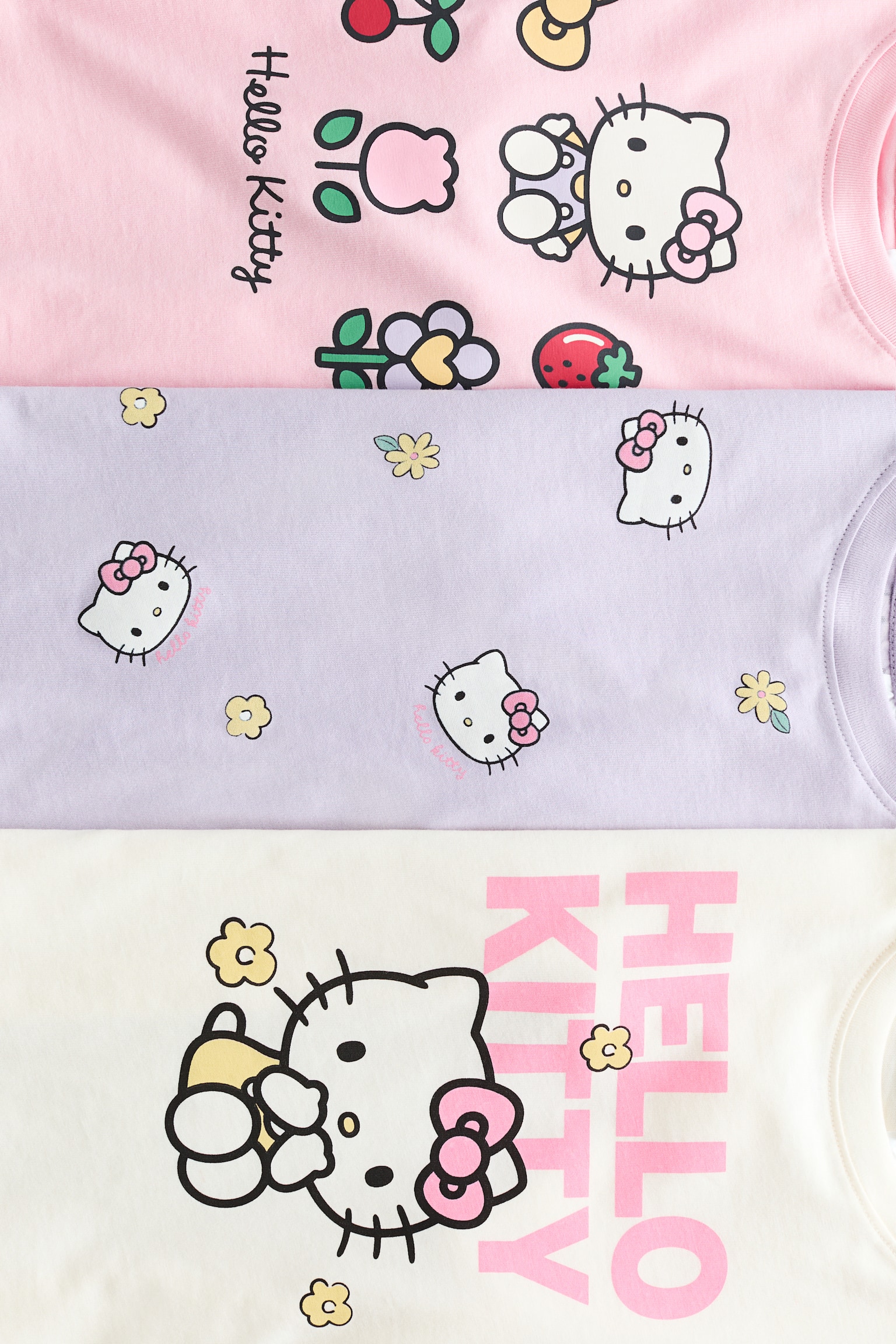Bộ 3 áo jersey in hình - Màu tím nhạt/Hello Kitty - 2