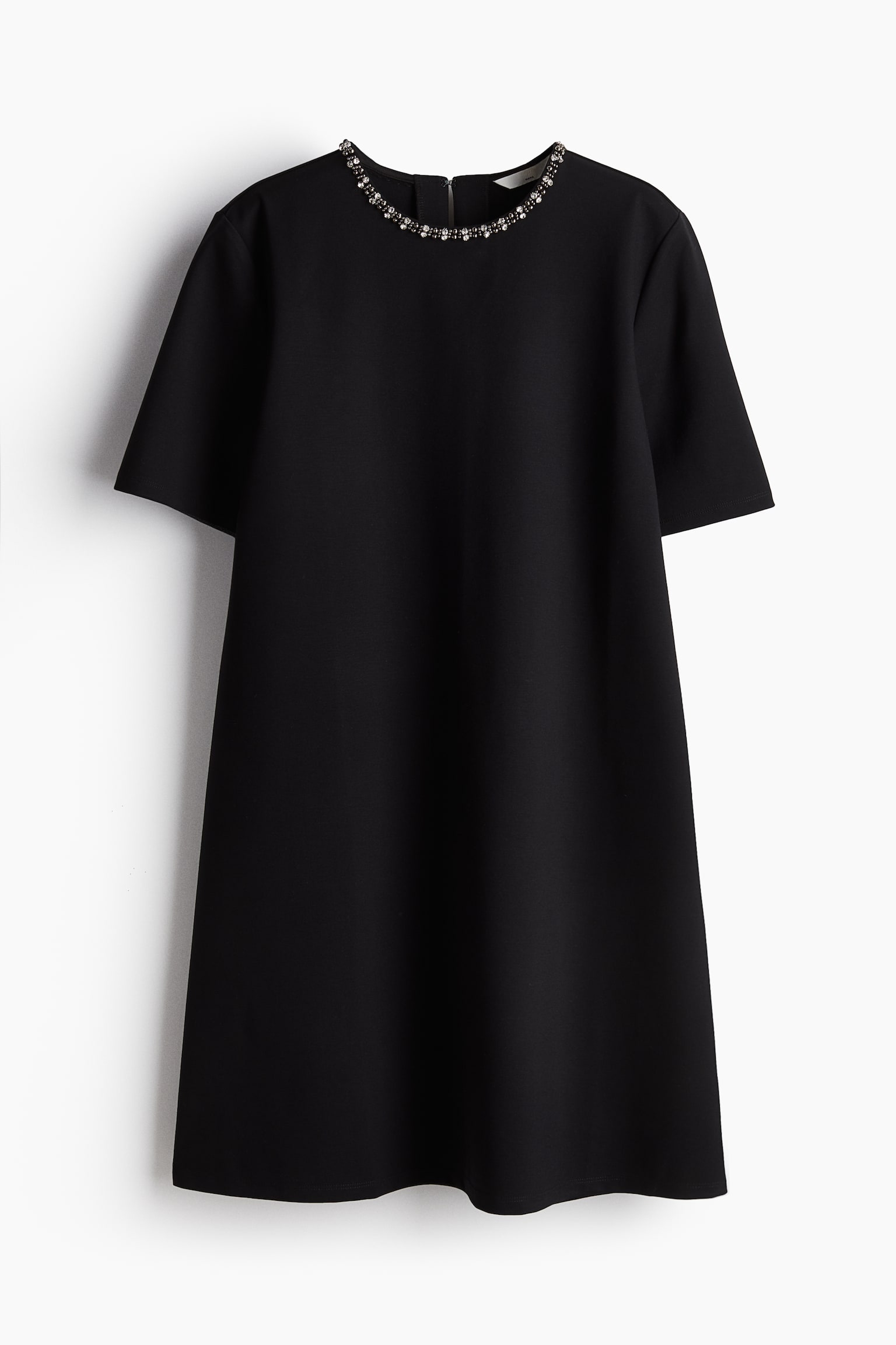 MAMA Embellished jersey dress - Black/Dark grey marl - 2