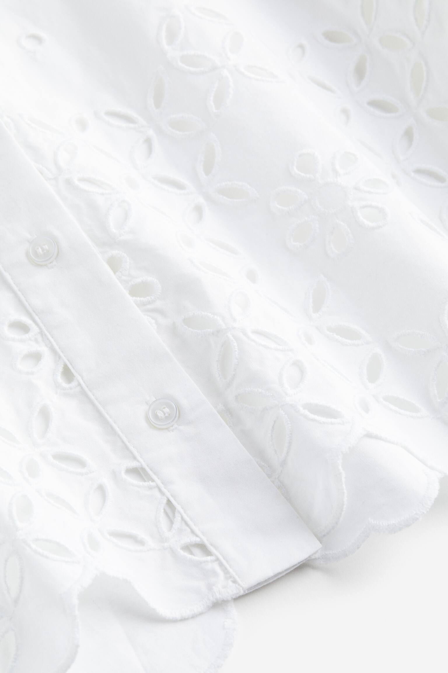 Broderie anglaise shirt - White - 2