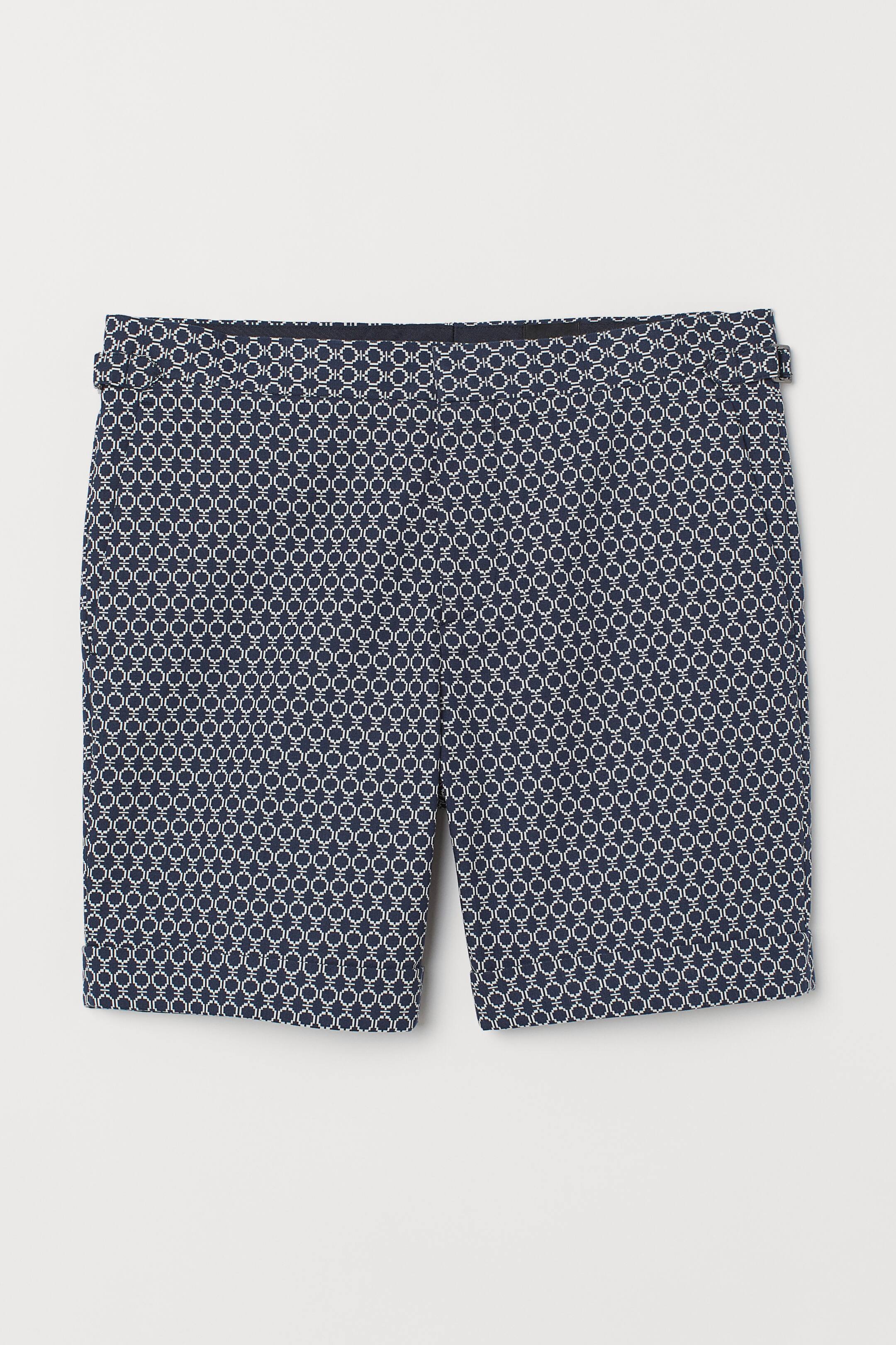 View larger image: Jacquard-weave city shorts - Dark blue/Patterned - Men | H&M 1
