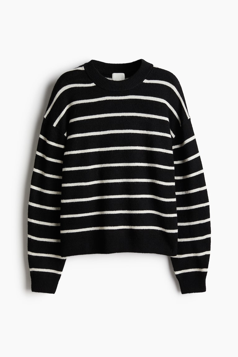 Pull Femme Maille Ouverte Marron H&M - Taille XS Manches Longues - Occasion