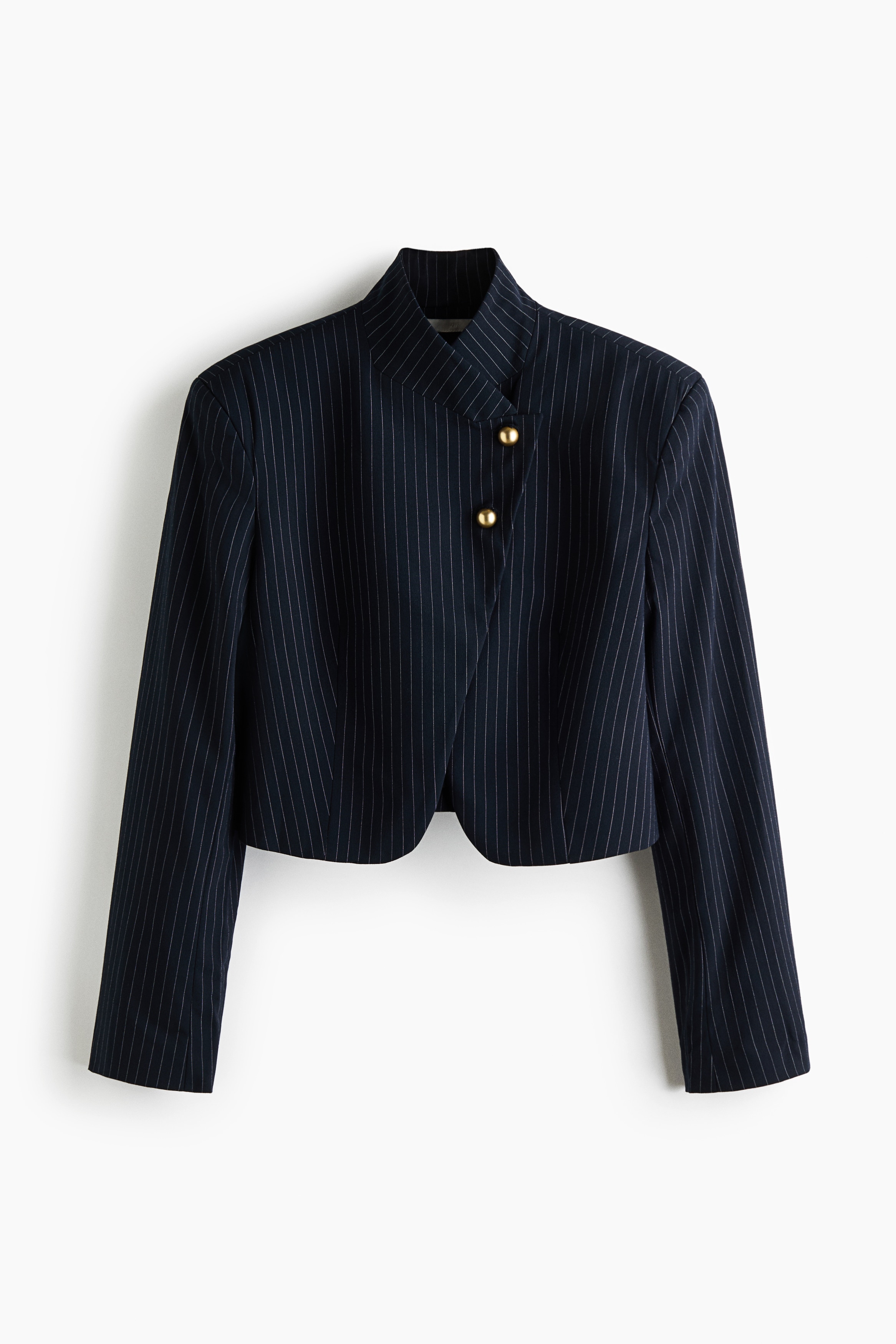 Blazer de botonadura sencilla con cuello cisne