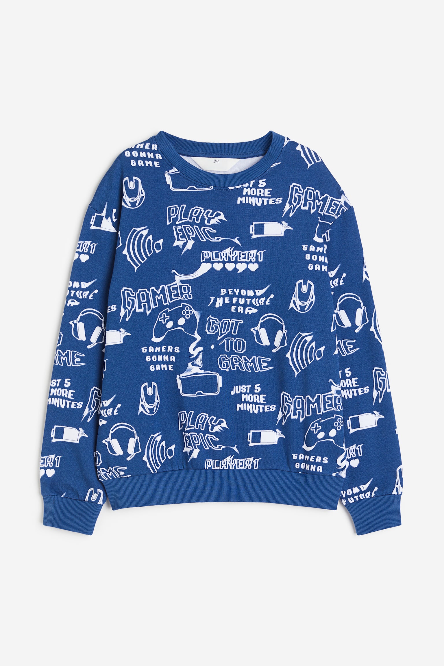 Print Sweater - Blue/Pattern/Black/Global Squad - 1