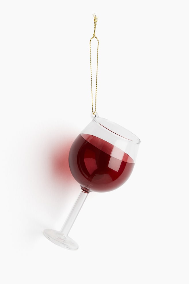 Addobbo natalizio in vetro - Trasparente/calice di vino/Beige/omino di pan di zenzero/Dorato/albero di Natale/Dorato/fungo/Rosso/mela/Argentato/cigno/Dorato/pigna/Argentato/gufo/Argentato/orso polare/Verde/albero di Natale/Rosso/casa/Dorato/spumante/Dorato/fungo - 1