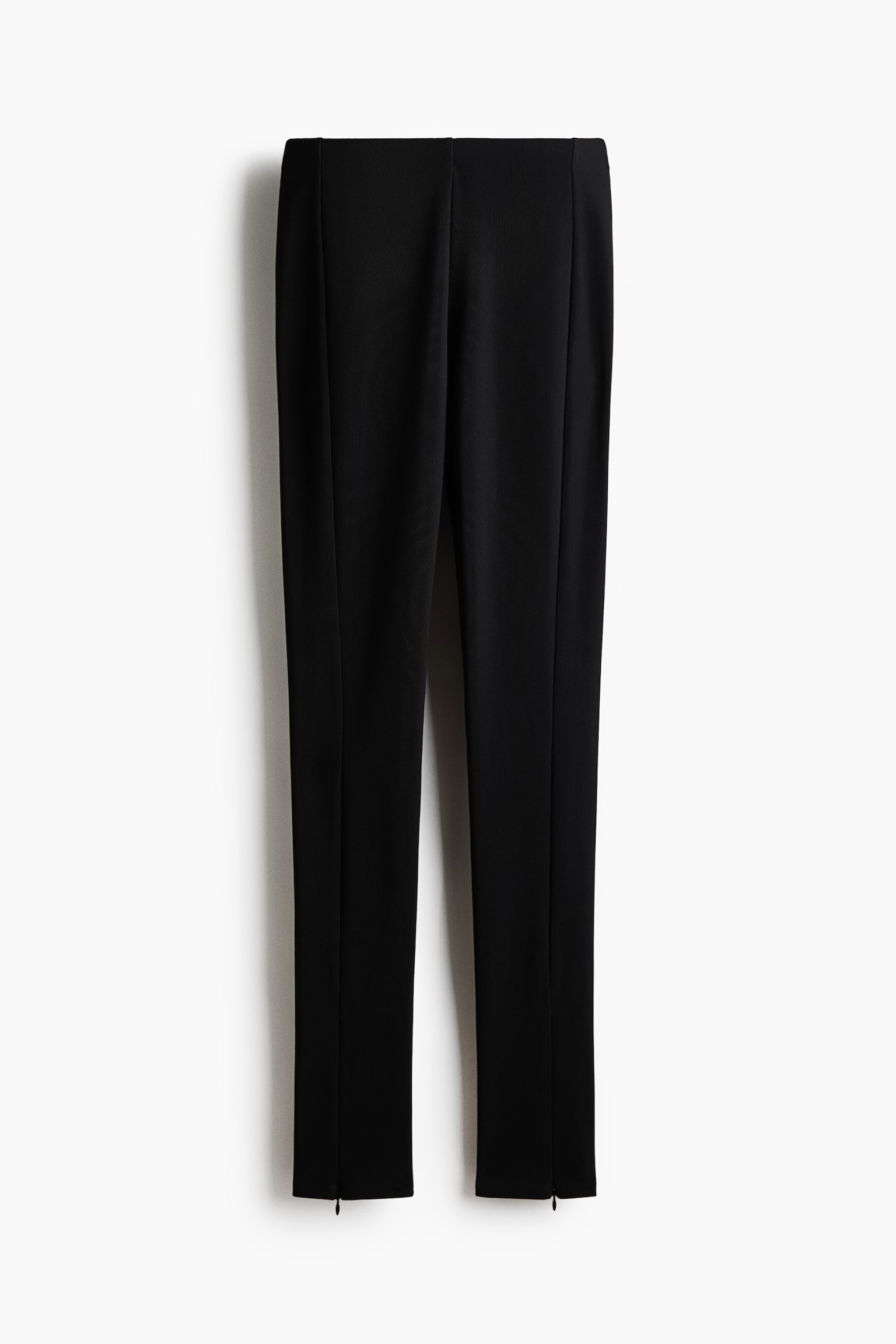 Zip-hem leggings - Black