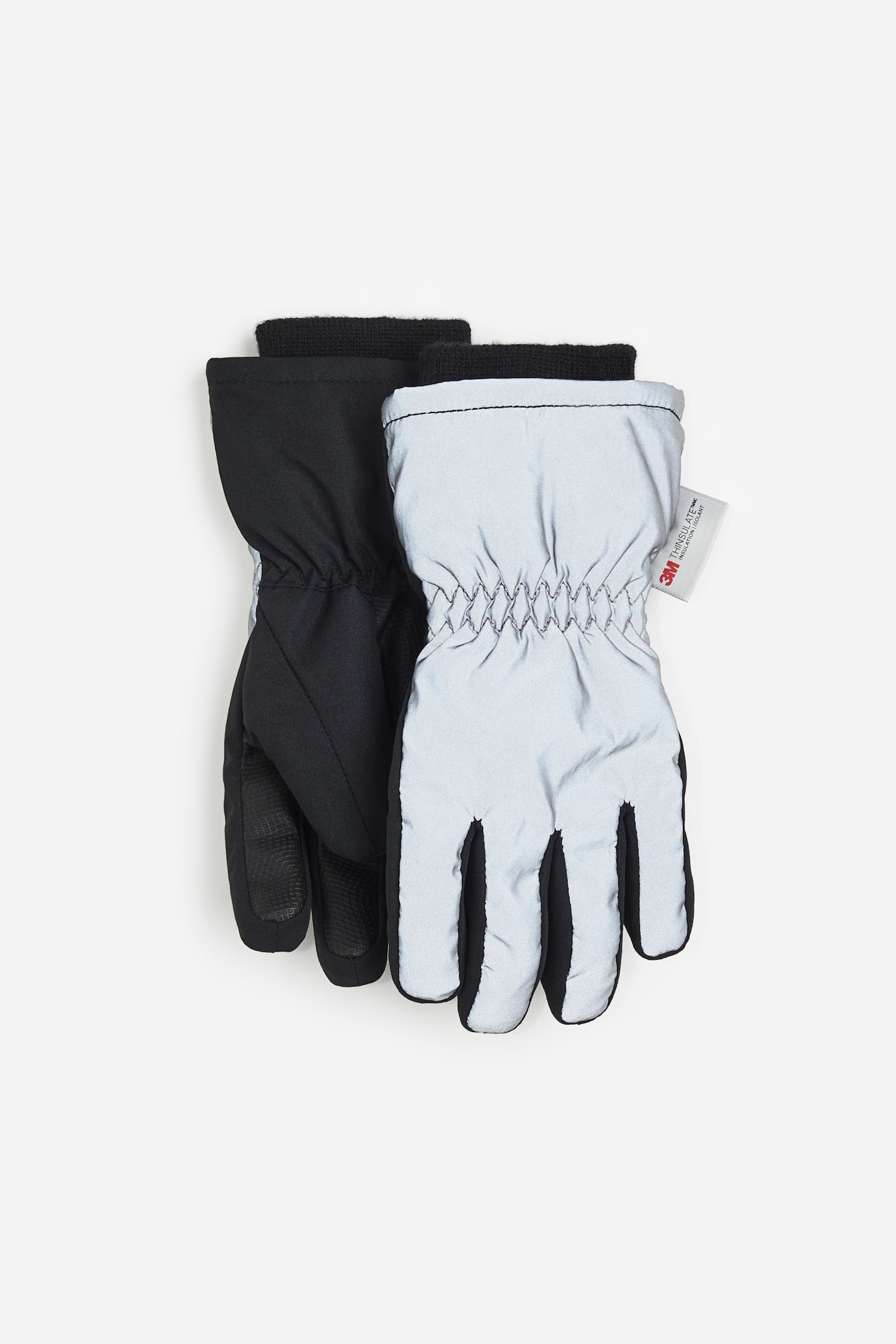 Reflective winter gloves - Black/Silver-coloured - 1