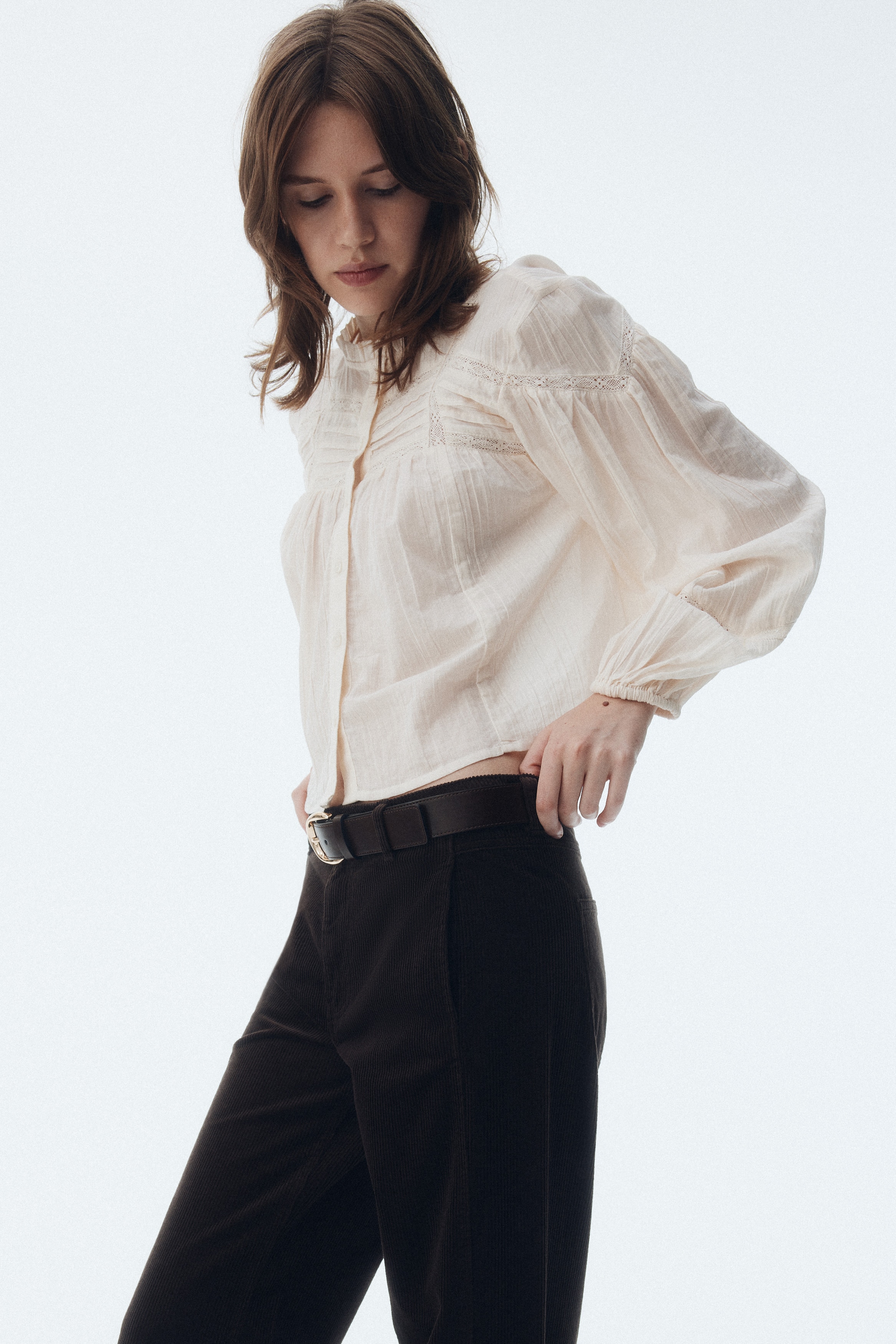 Wide corduroy trousers
