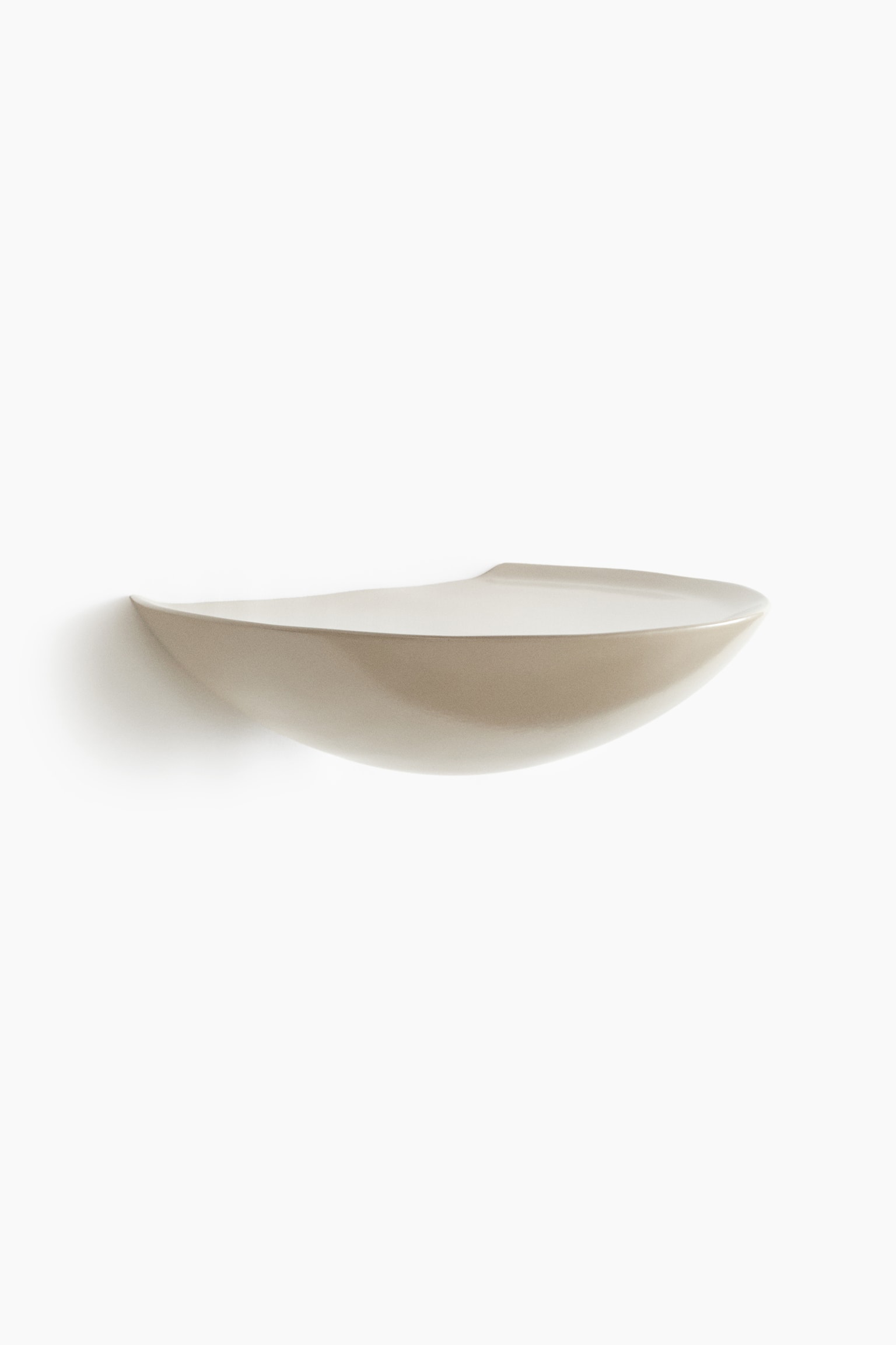 Prateleira de parede arredondada em metal - Light beige/Prateado