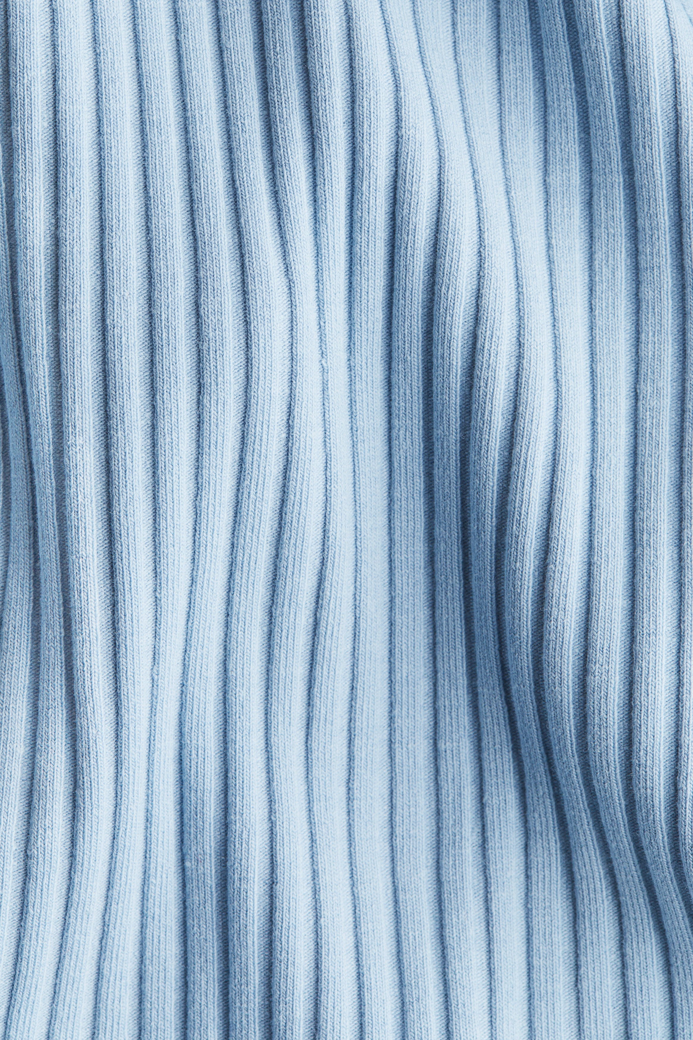 Ribbed collared top