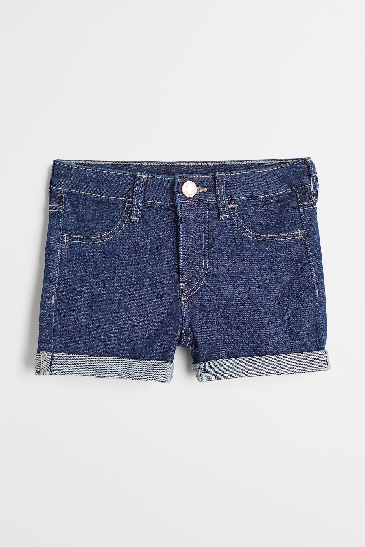 Superstretch Denim Shorts - Regular waist - Short - Dark denim blue ...