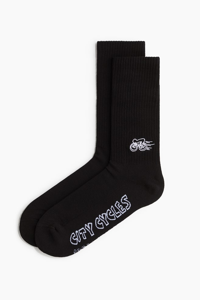 Socken mit Motiv - Schwarz/Keith Haring/Schwarz/Coca-Cola - 1