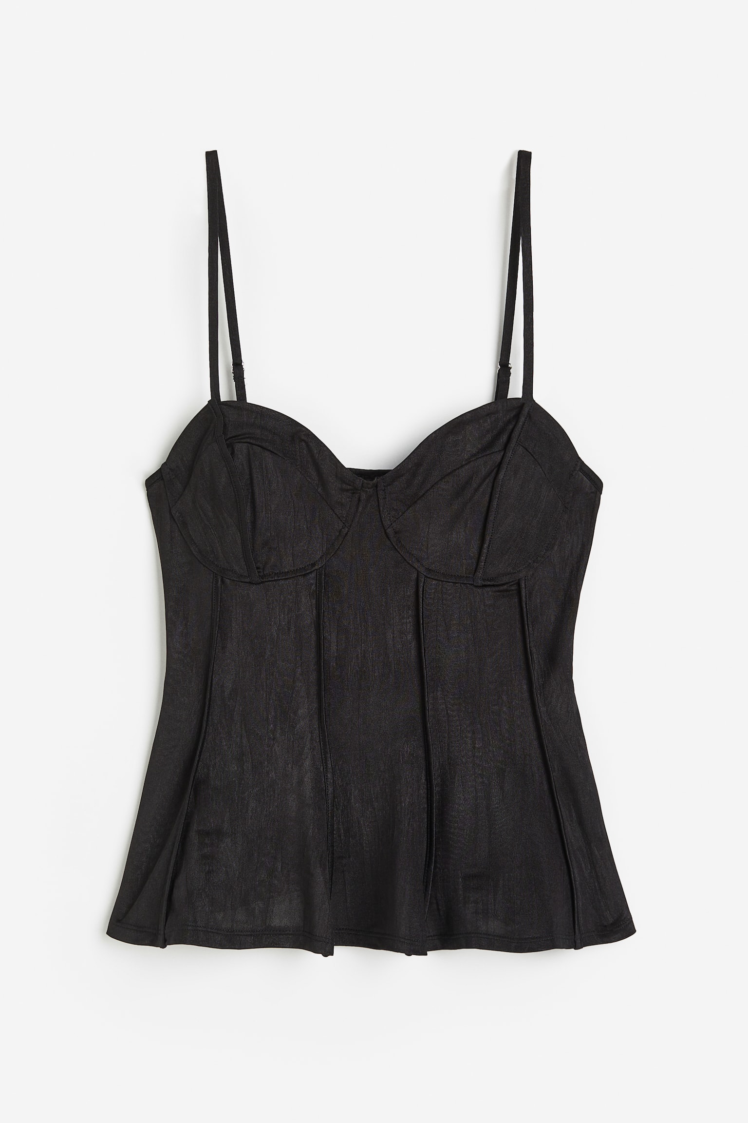 Corset-style bustier top - Black