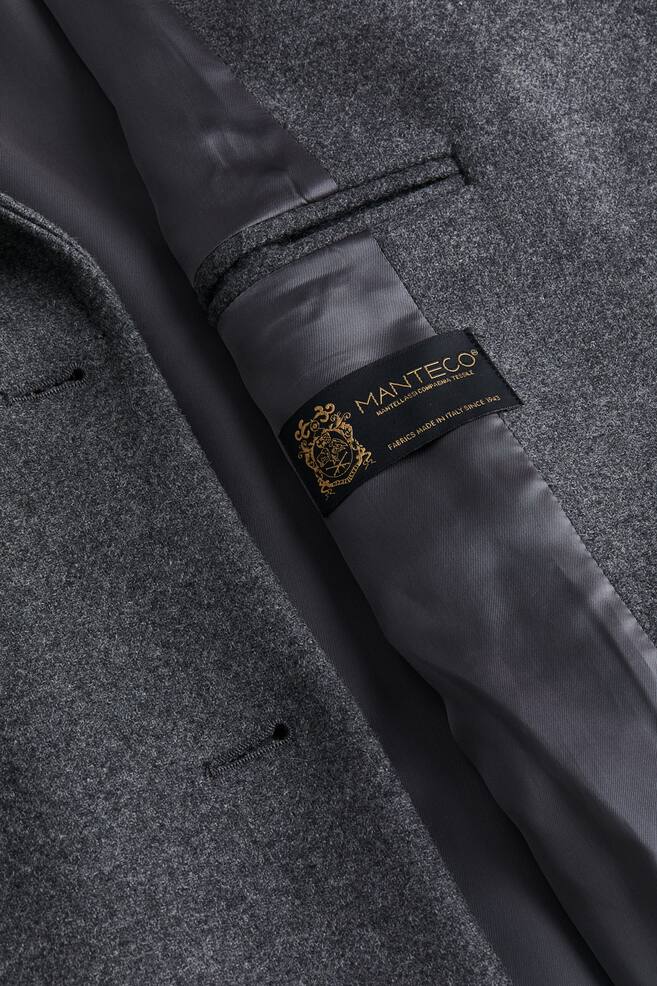 Wool-blend coat - Dark grey - 7