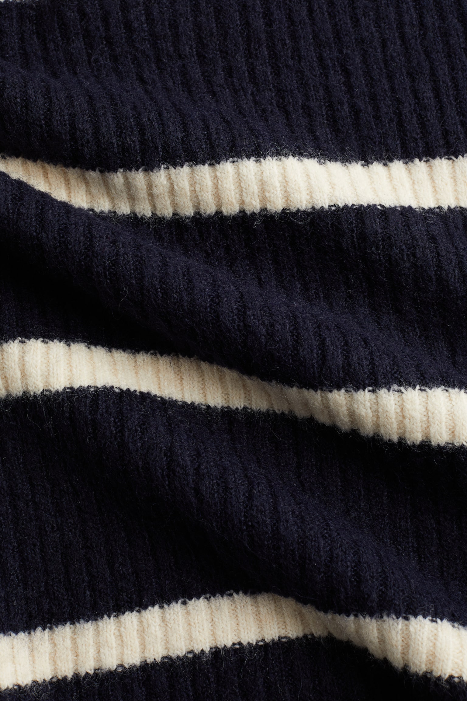 Rib-knit jumper - Navy blue/Striped/Light khaki green/Cream/Cream/Dark grey marl/Beige marl/Light beige/Striped/Light beige marl - 6