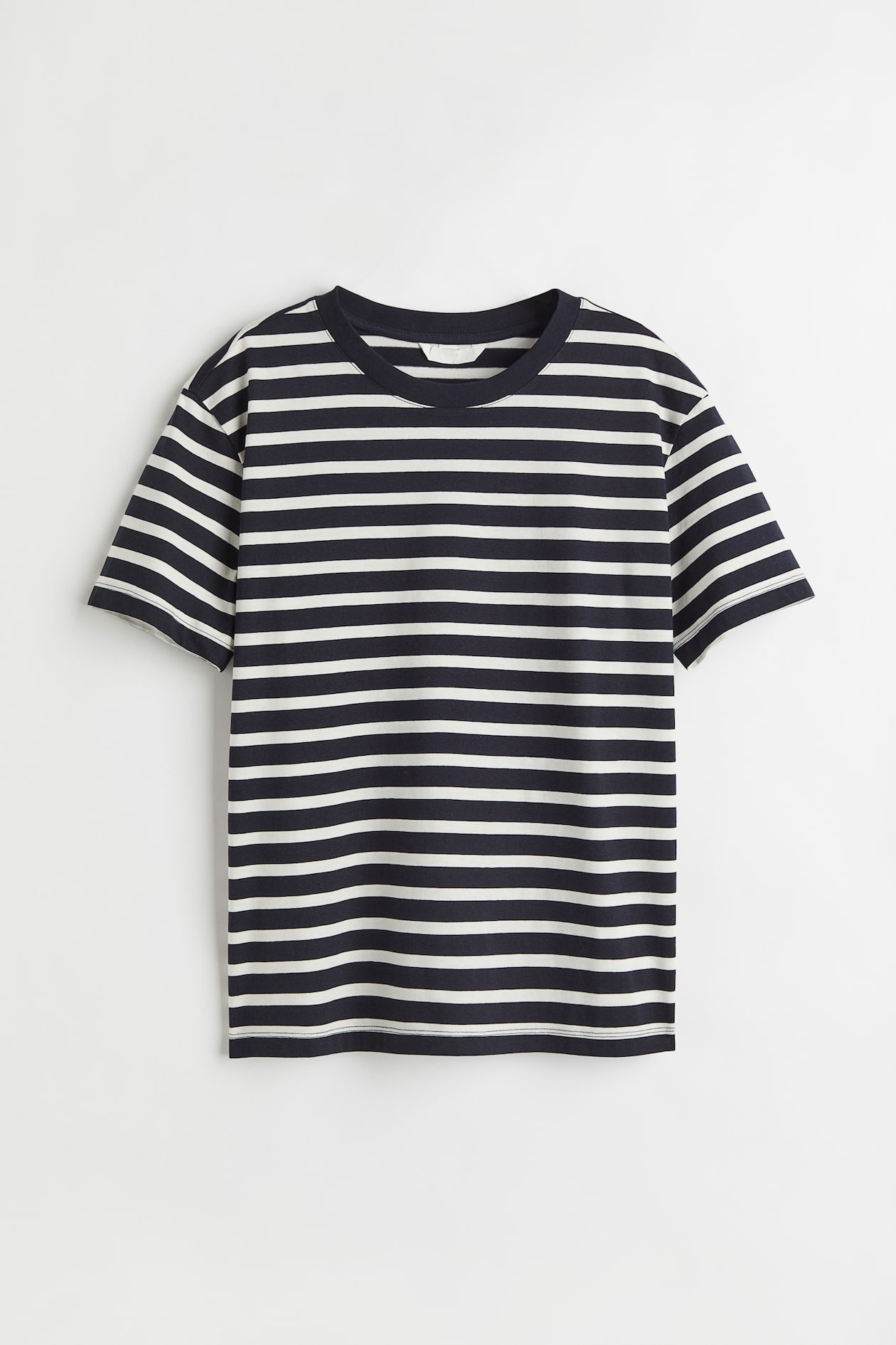 Cotton T-shirt - Dark blue/striped - Ladies | H&M US