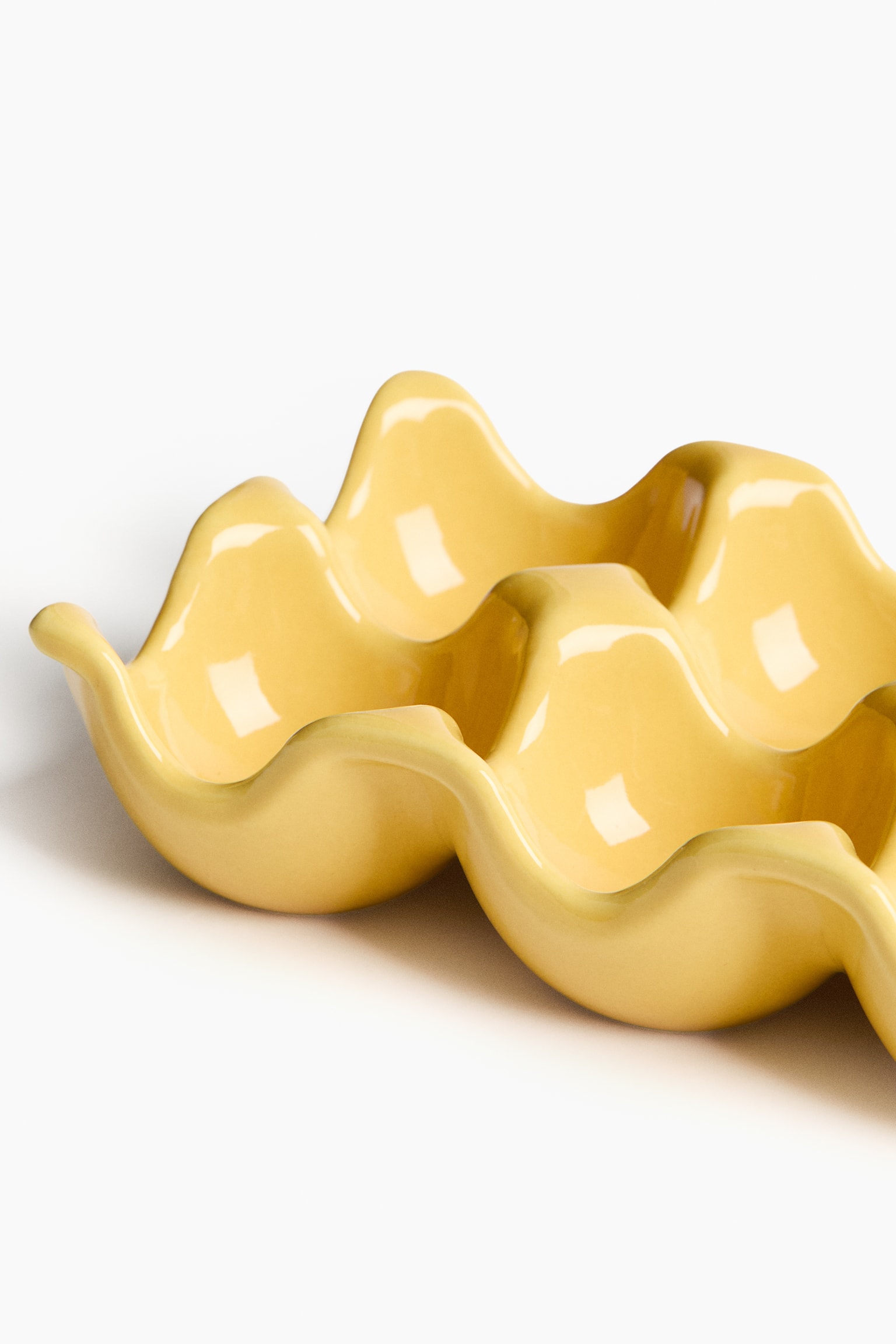Reactive-glaze egg tray - Yellow - 4