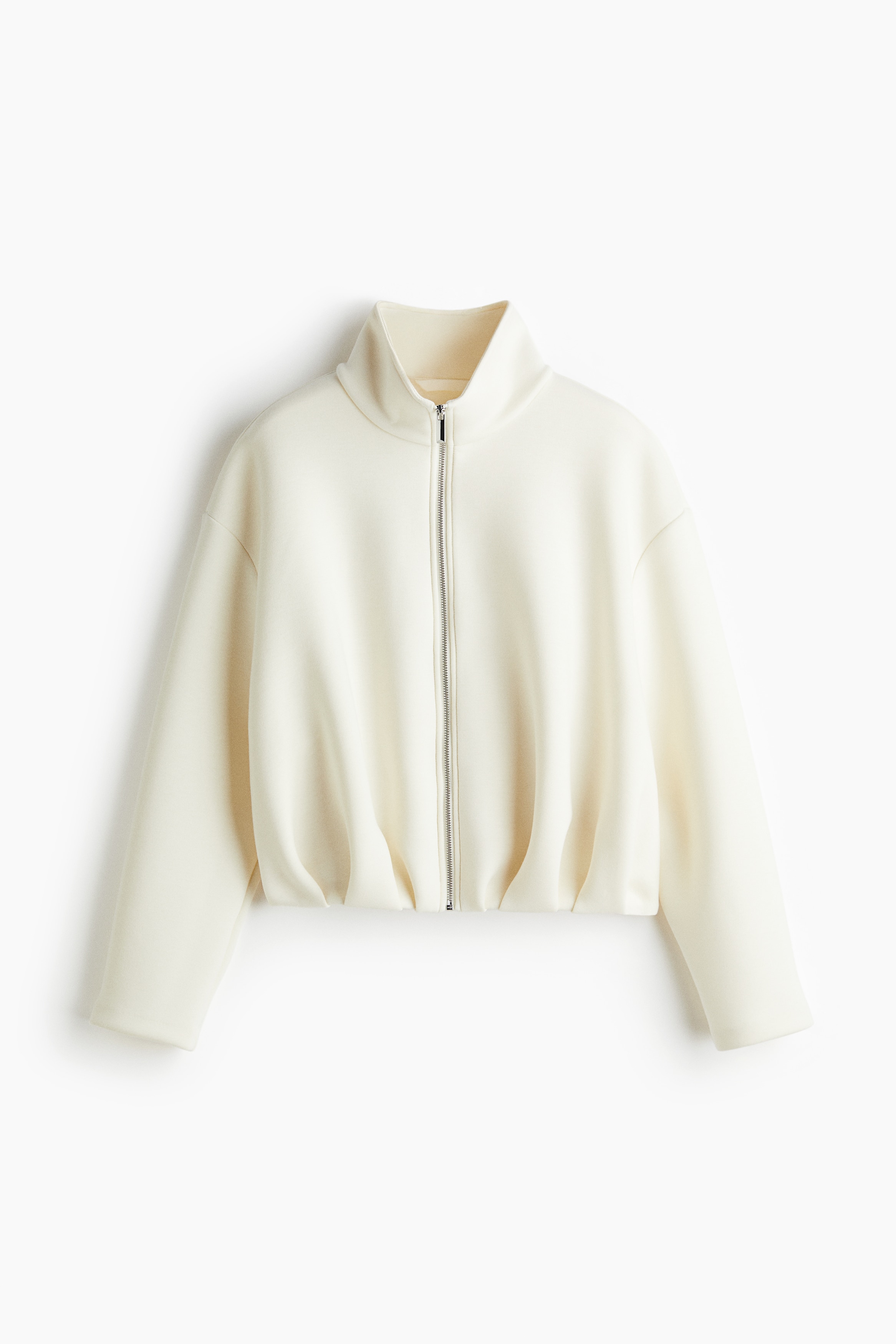 Giacca tipo neoprene - Crema/Nero