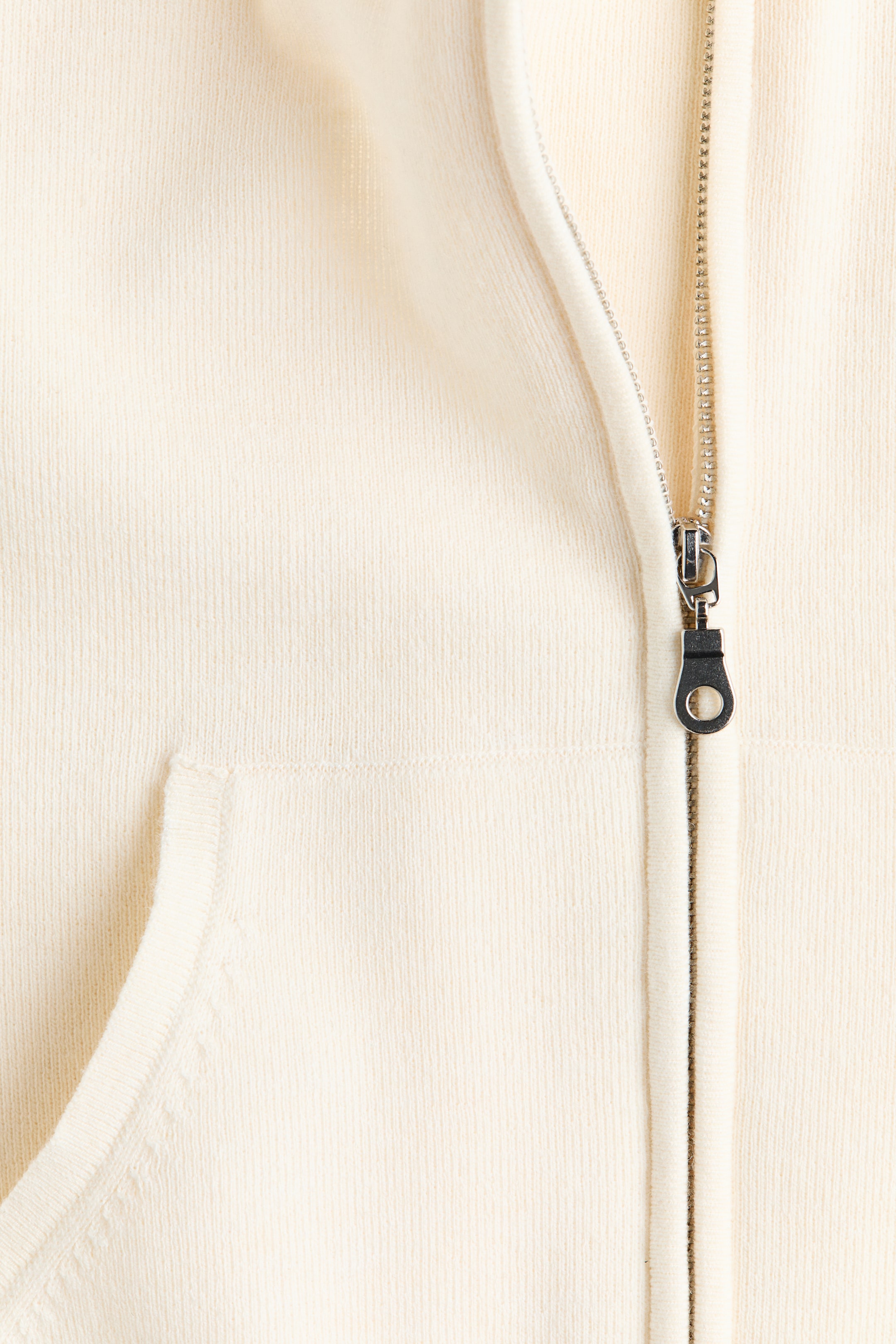 Fine-Knit Hooded Jacket
