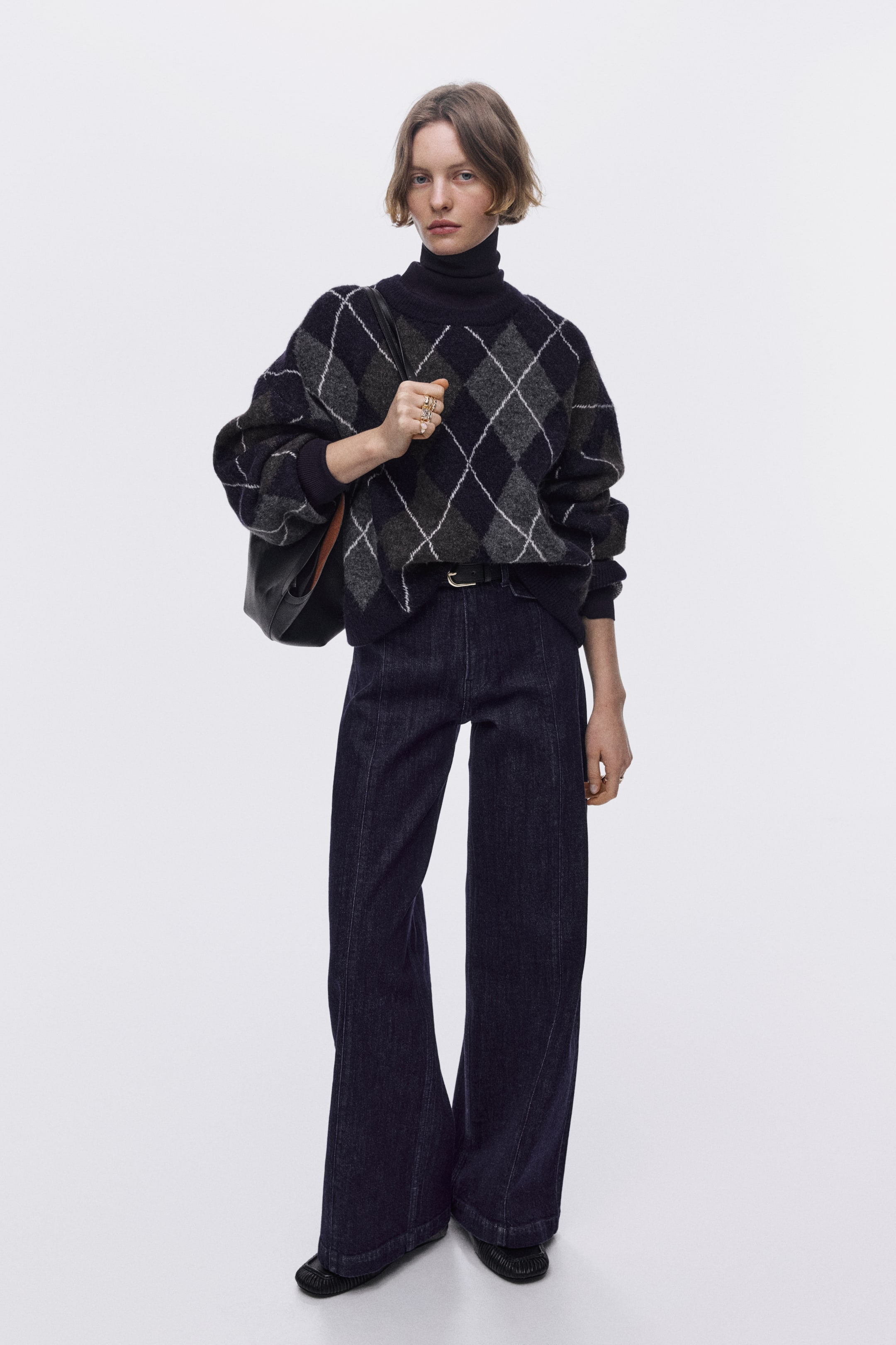 View larger image: Wide High Jeans - Dark denim blue - Ladies | H&M IN 1