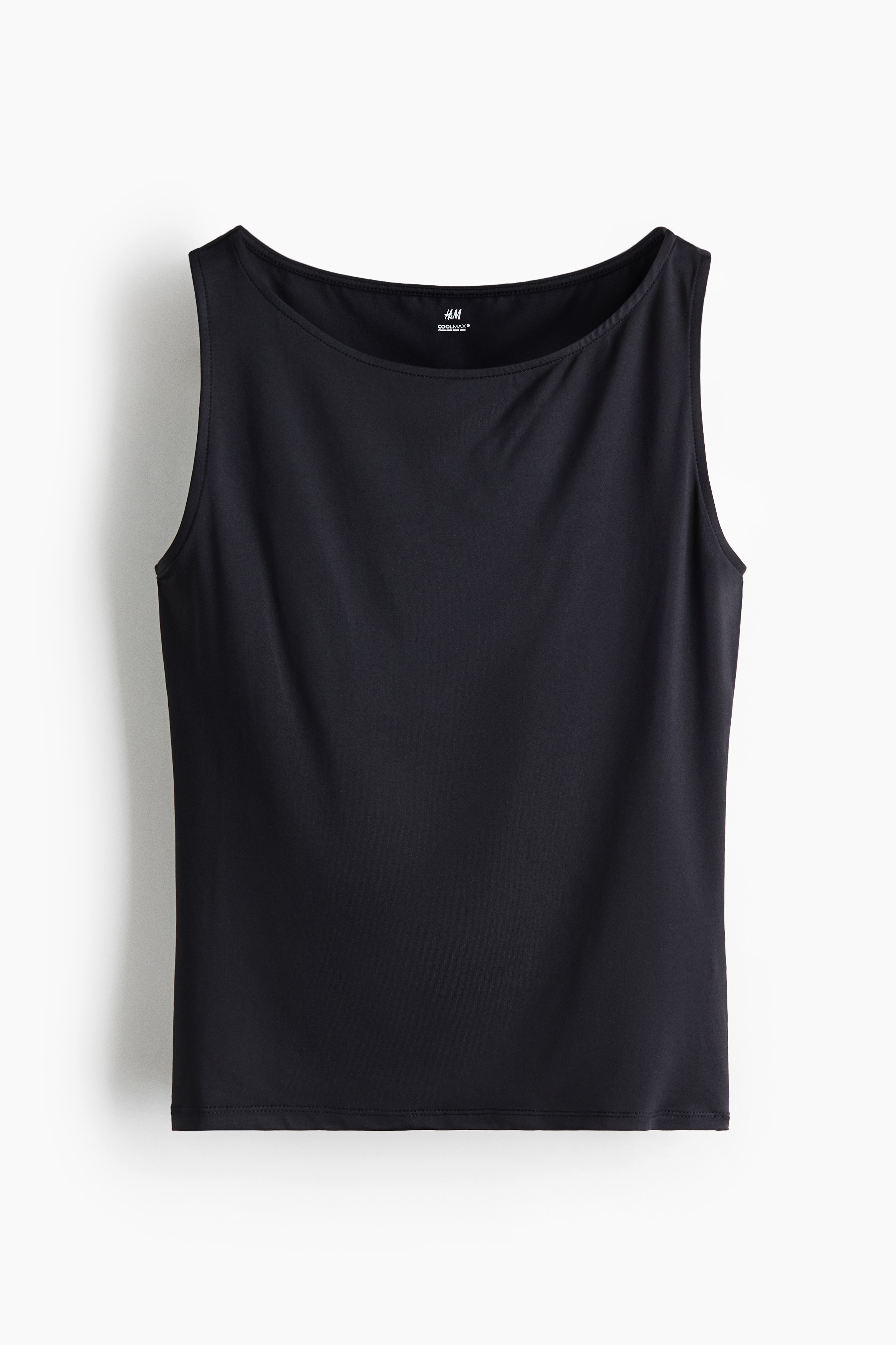 COOLMAX® Vest top - Black/White/Dark brown